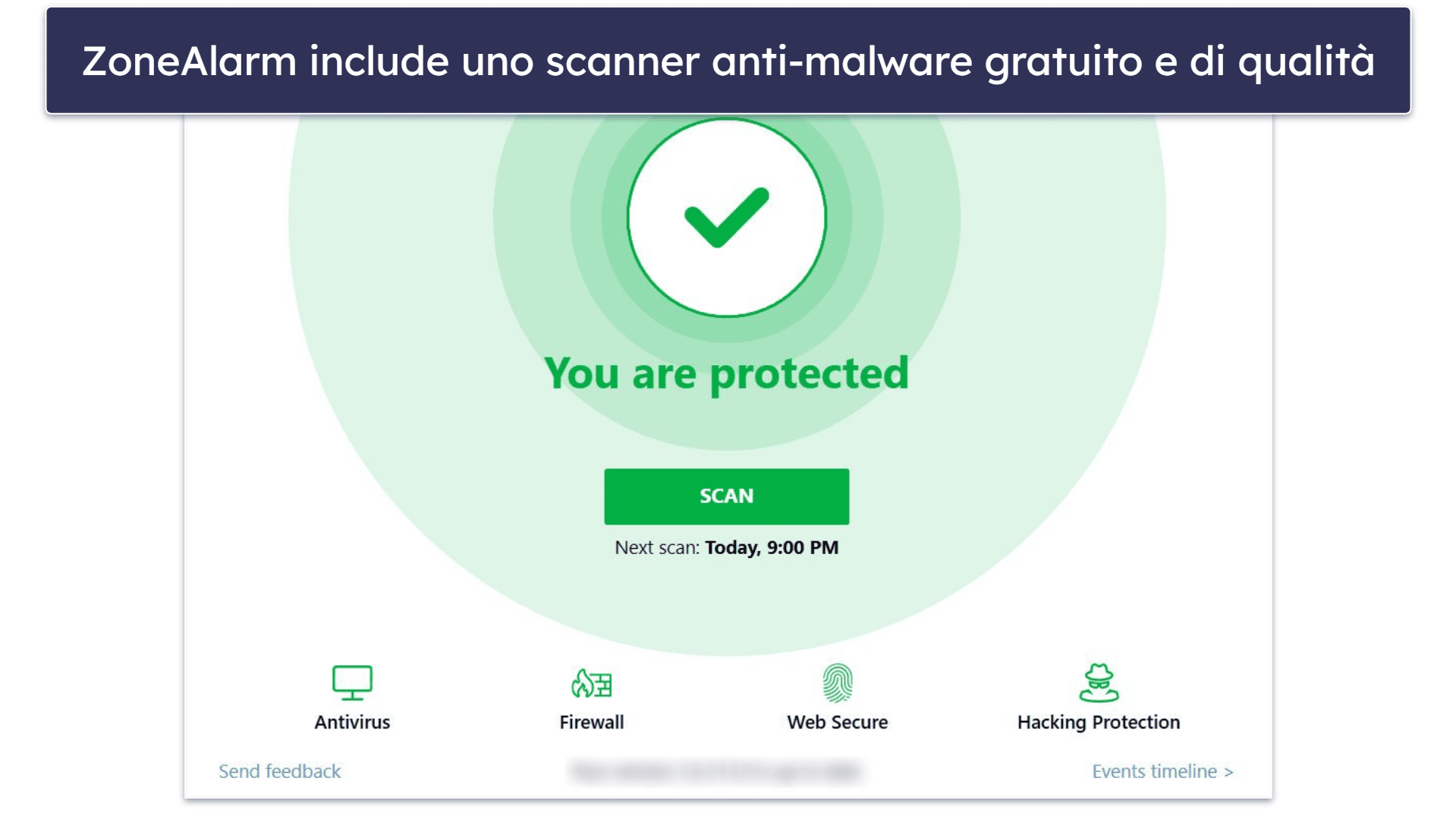 9. ZoneAlarm — Efficace scanner anti-malware con un firewall gratuito