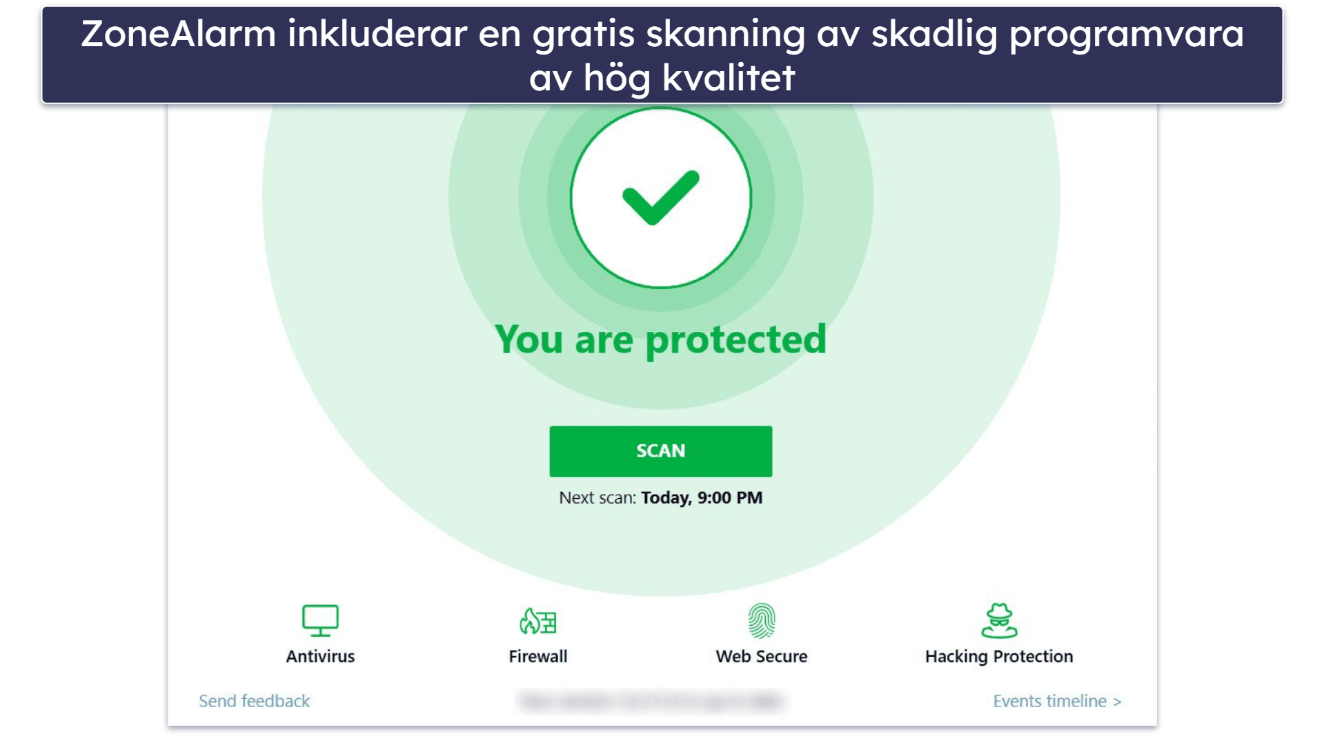 9. ZoneAlarm — Effektiv skanner för skadlig programvara med en gratis brandvägg