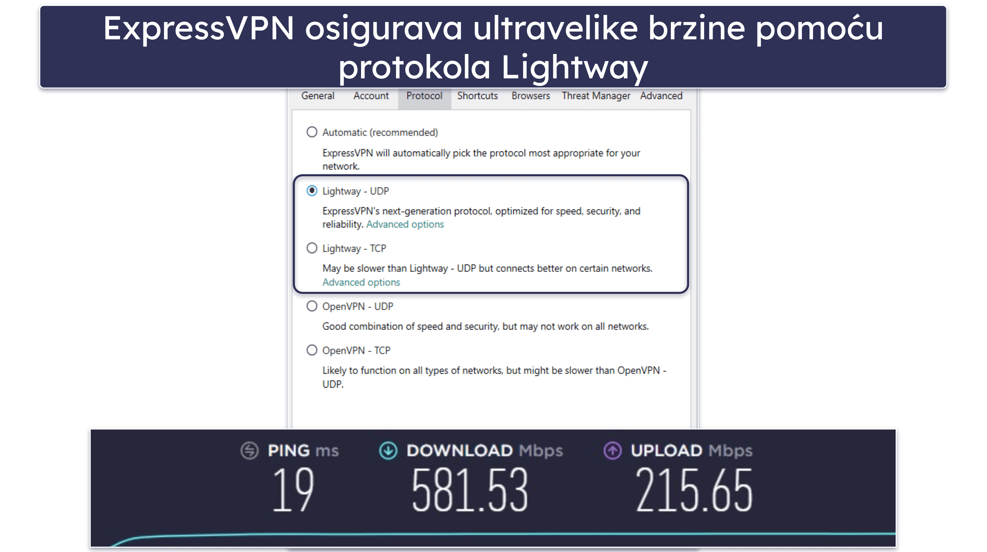 🥇1. ExpressVPN – sveukupno najbolji VPN u 2024.