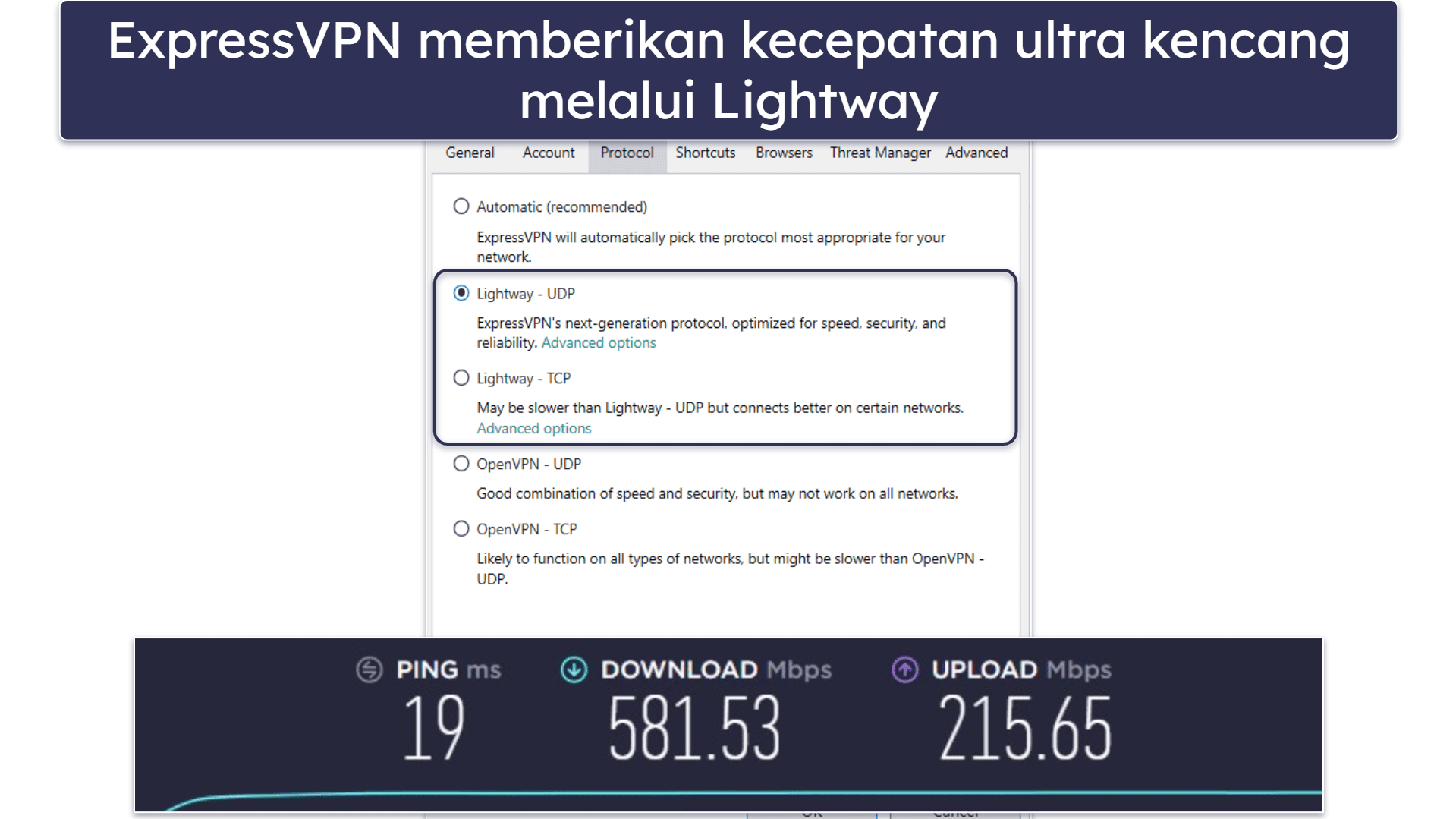 🥇1. ExpressVPN – VPN Terbaik Secara Keseluruhan di 2024