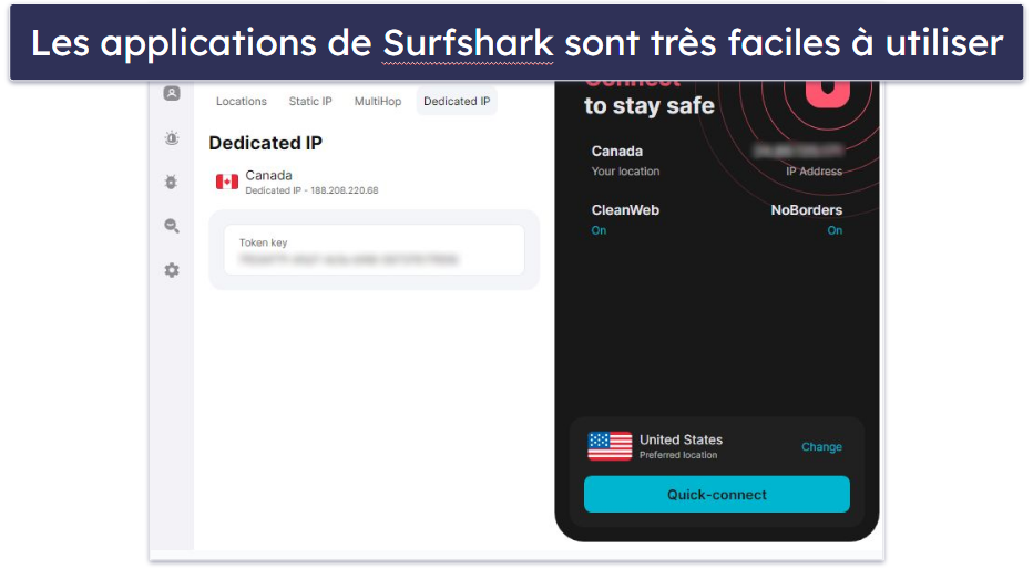 5. Surfshark : un VPN abordable et adapté aux débutants avec des adresses IP dédiées