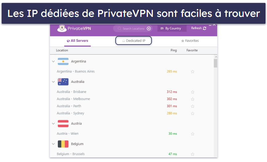 Bonus. PrivateVPN : adresse IP dédiée dynamique gratuite