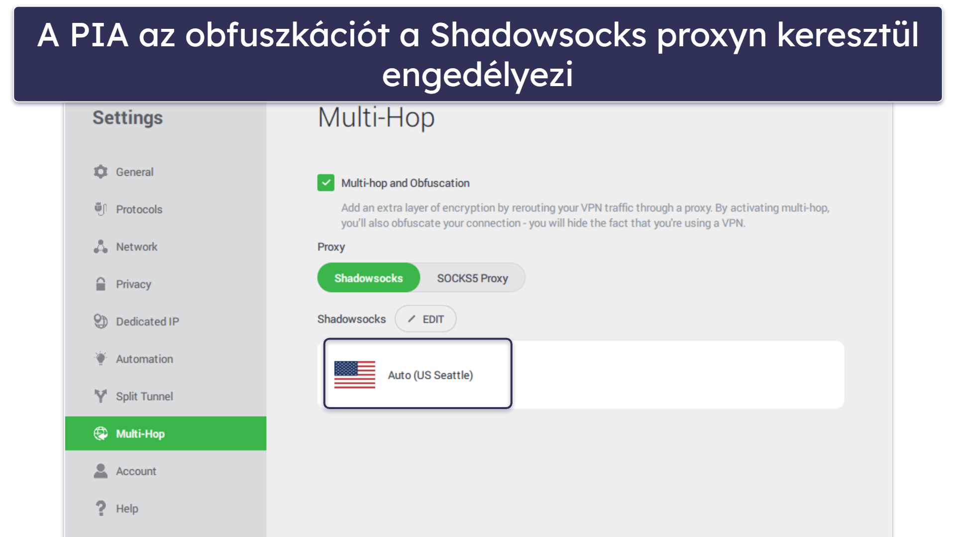 🥈2. Private Internet Access — Kiváló biztonság &amp; igen jól testre szabható alkalmazások