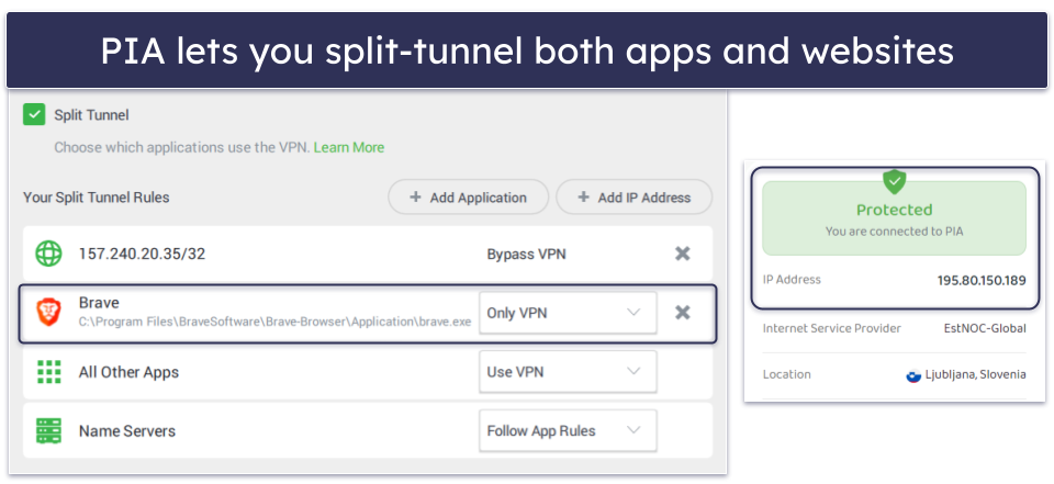 🥈2. Private Internet Access — Excellent VPN for Accessing Cloudbet on Mobile