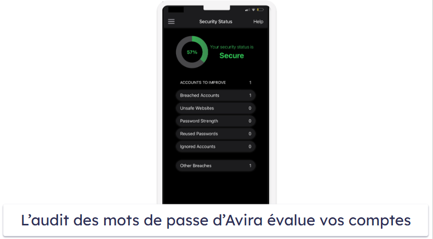 6. Gestionnaire de mots de passe Avira — Le meilleur pour la facilité d’utilisation