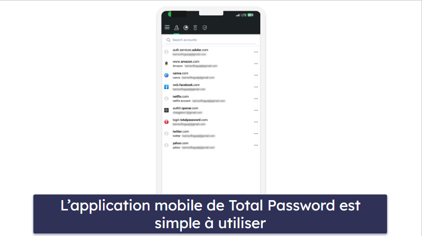 8. Total Password — Gestion simple et sécurisée des mots de passe pour iOS