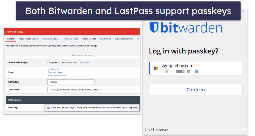 Advanced Features — LastPass Offers More Advanced Features