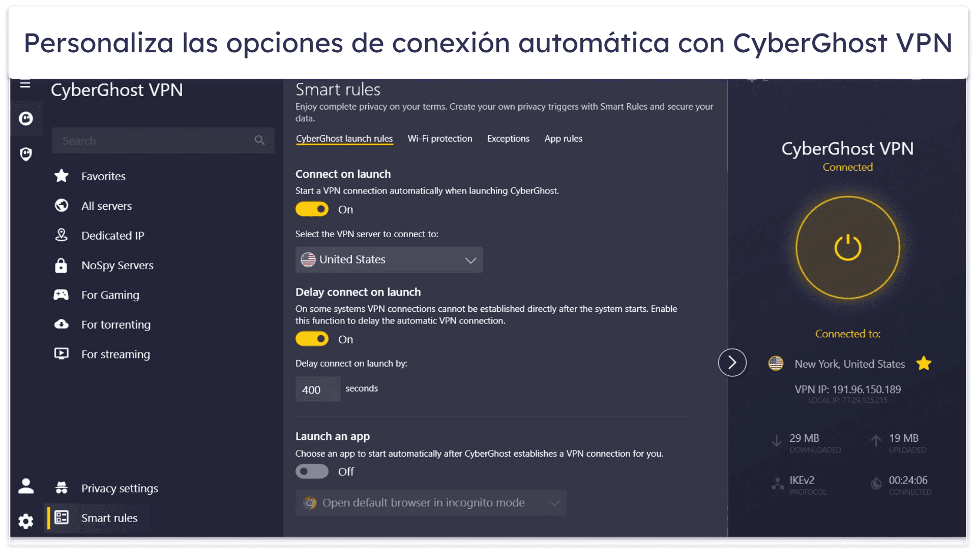 Características adicionales: ExpressVPN es la ganadora