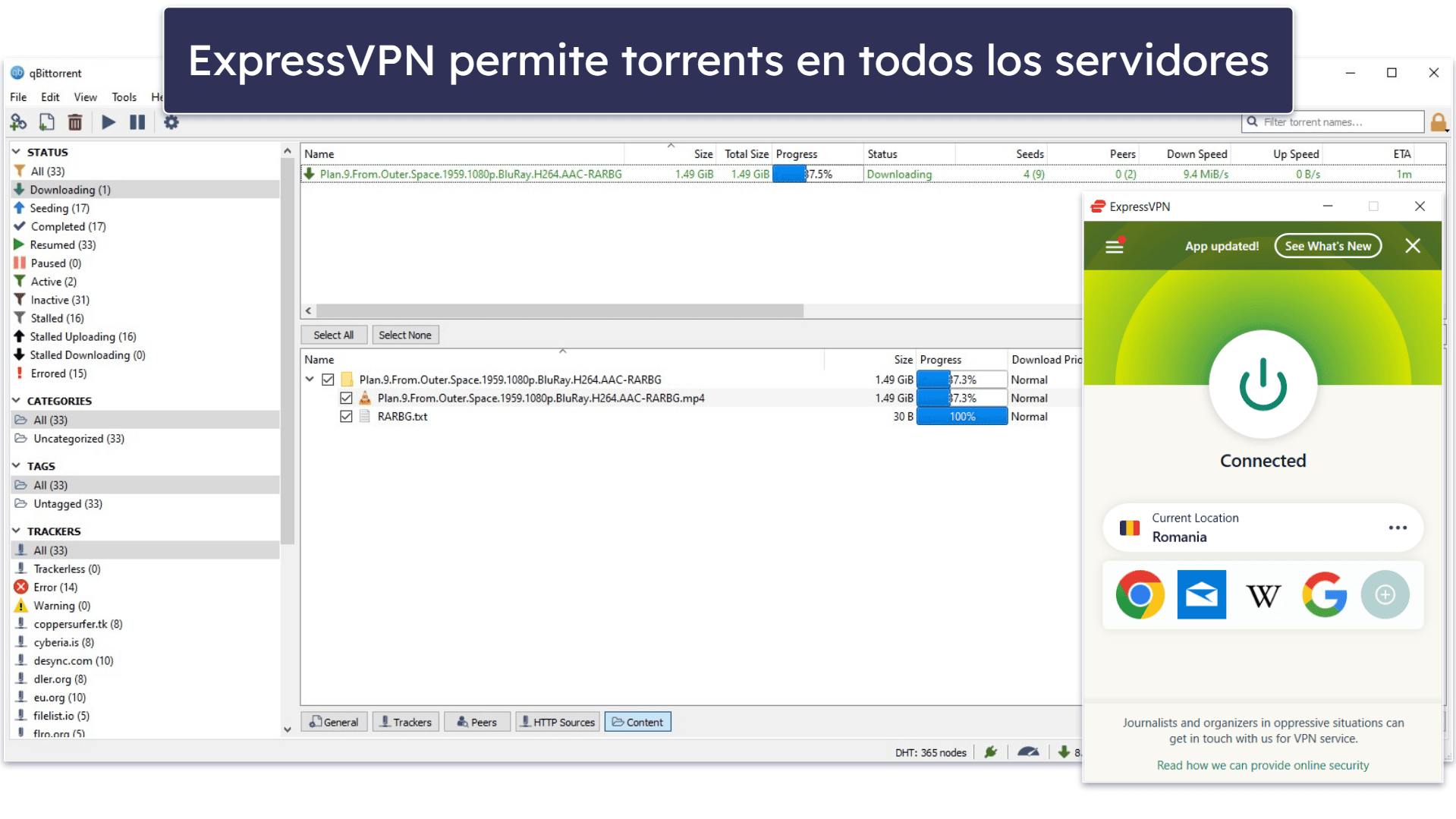 Descarga de torrents: ExpressVPN es la mejor opción