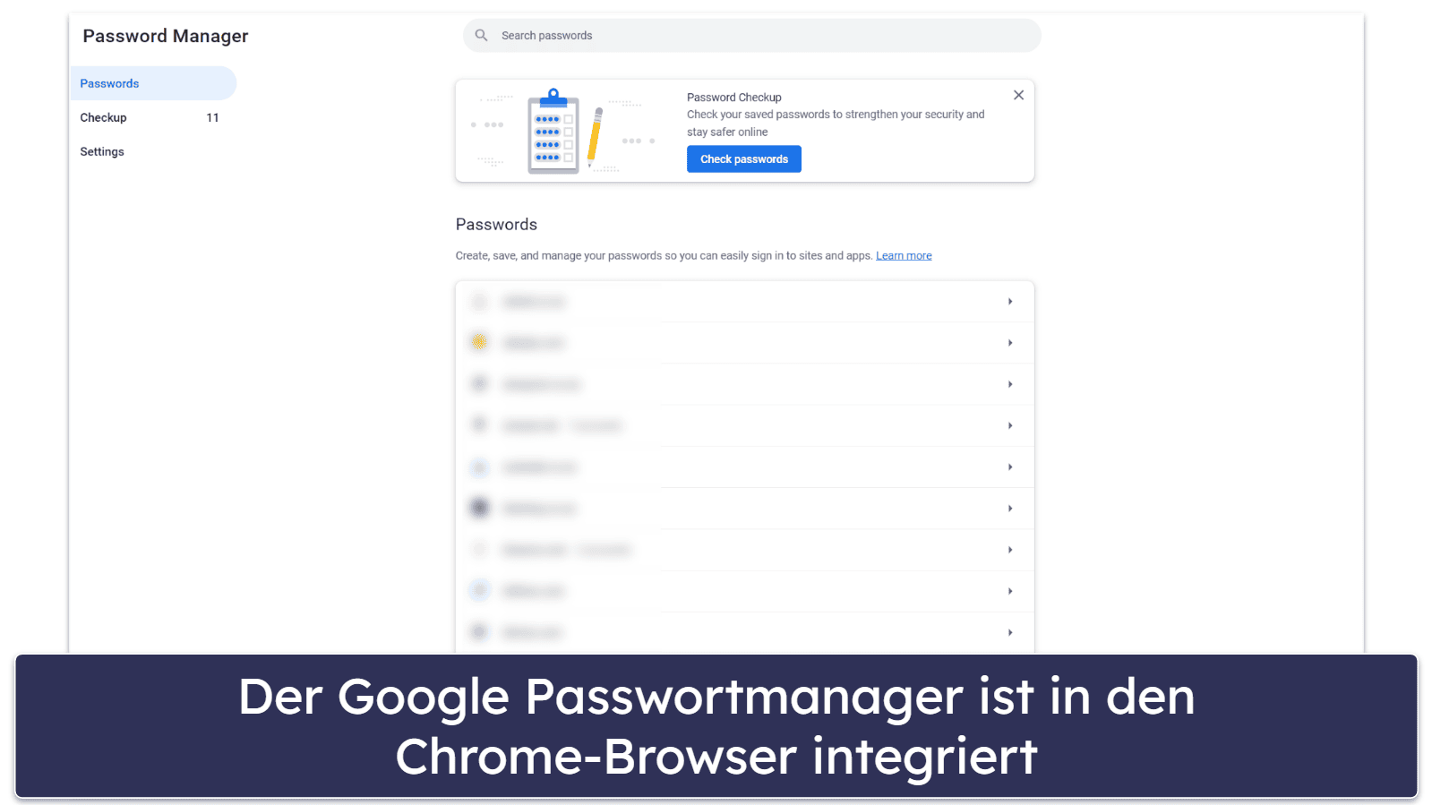 Google Passwortmanager – Sicherheitsfunktionen