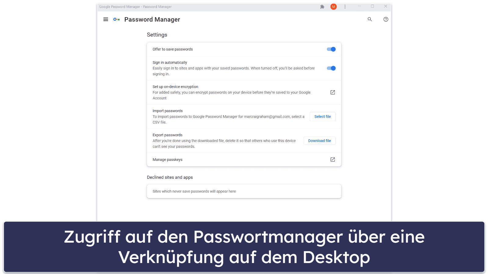 Google Passwortmanager – Benutzerfreundlichkeit und Einrichtung