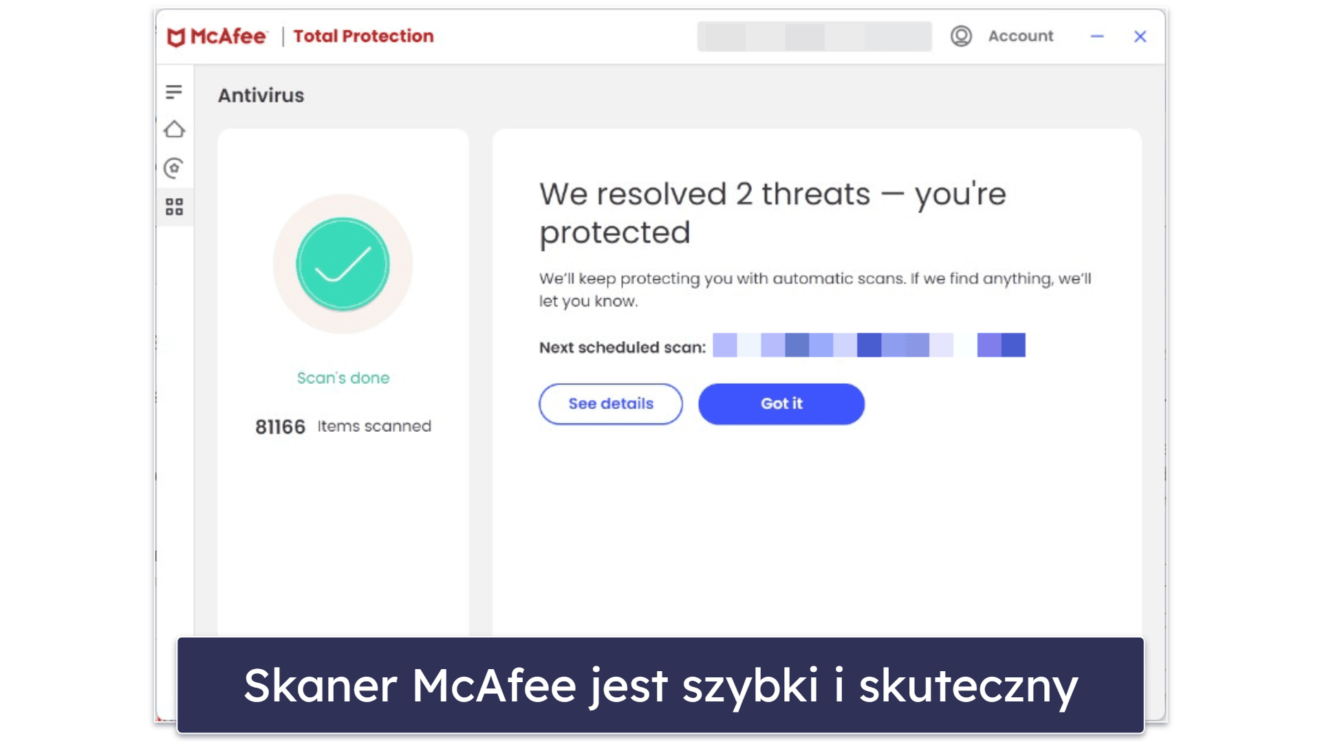 Funkcje bezpieczeństwa McAfee — doskonałe wykrywanie złośliwego oprogramowania, doskonała ochrona sieci i nie tylko