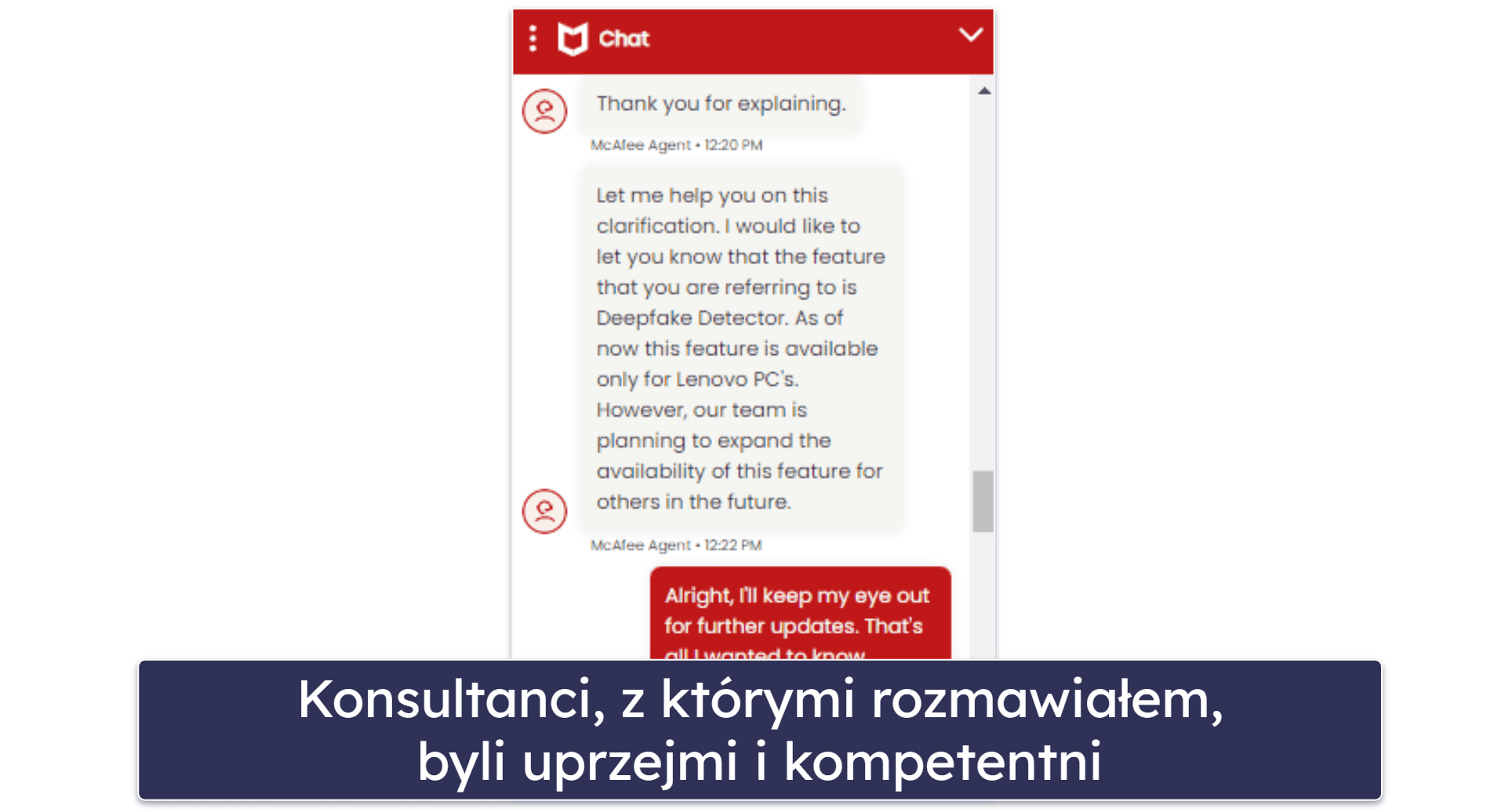 Obsługa klienta McAfee — pomocny czat na żywo, kompleksowa baza wiedzy i dobre wsparcie telefoniczne