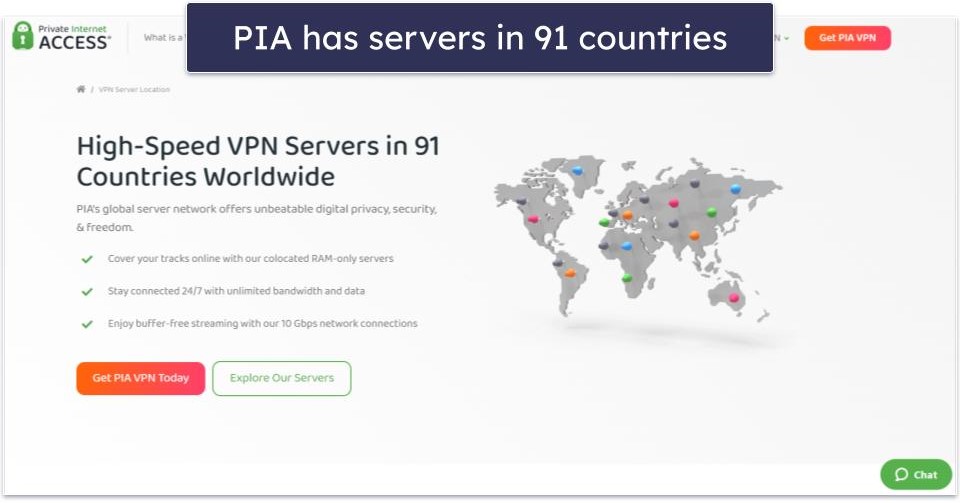 Private Internet Access Servers &amp; IP Addresses — Huge Network + Servers in All 50 US States