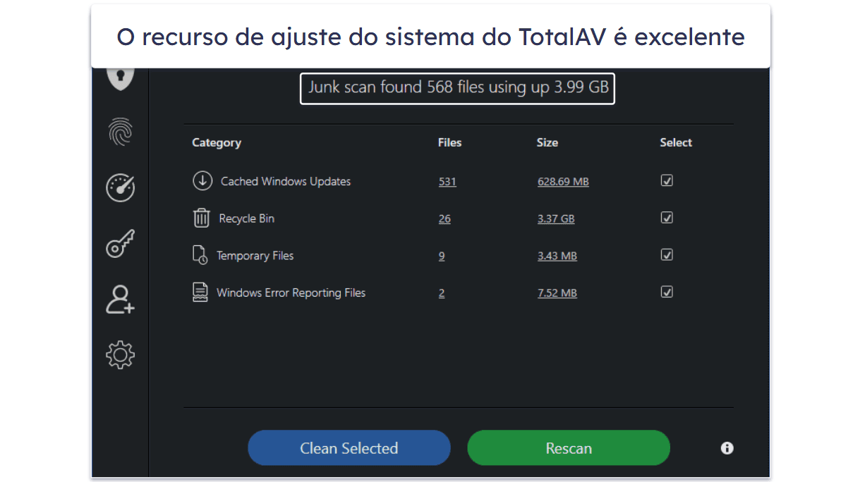 🥉3. TotalAV — Mais fácil de usar (com ótimas ferramentas de otimização de desempenho)