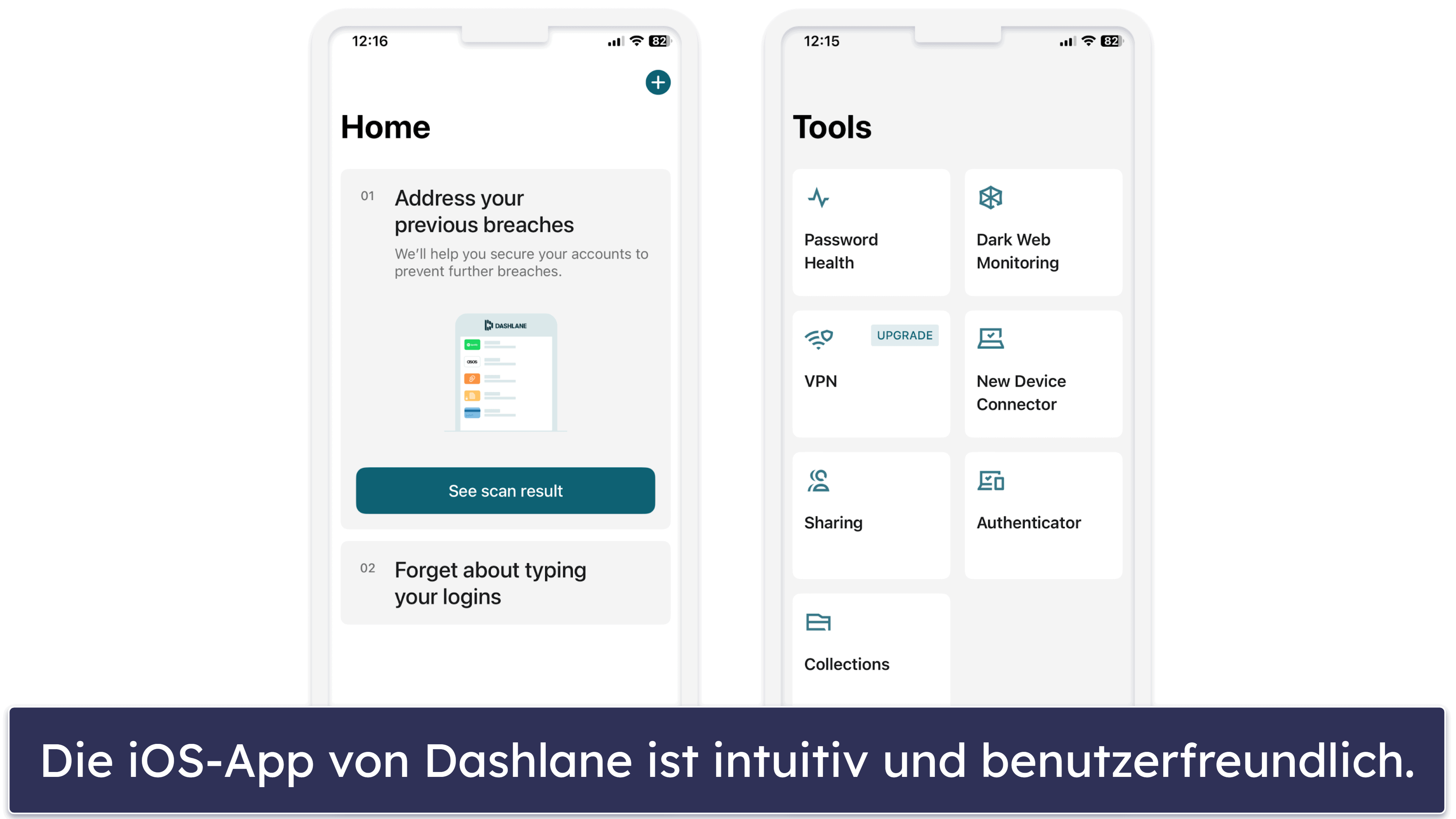 🥇1. Dashlane — Eine kostenlose Version mit Premium-Funktionen