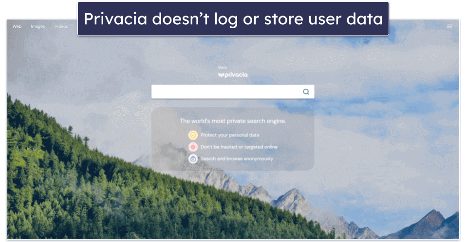 7. Privacia — Simple, Reliable, and Private Search Engine