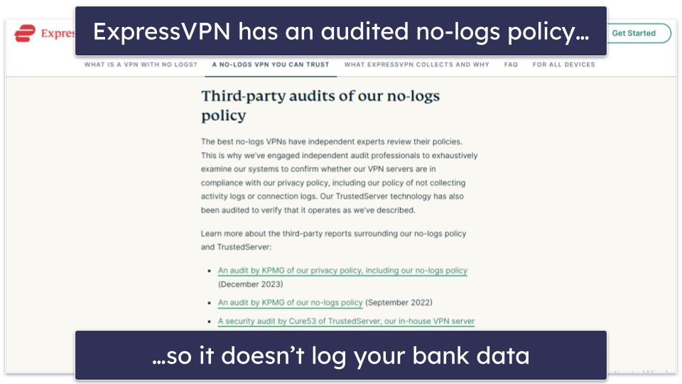 🥇1. ExpressVPN — Best Overall VPN for Banking