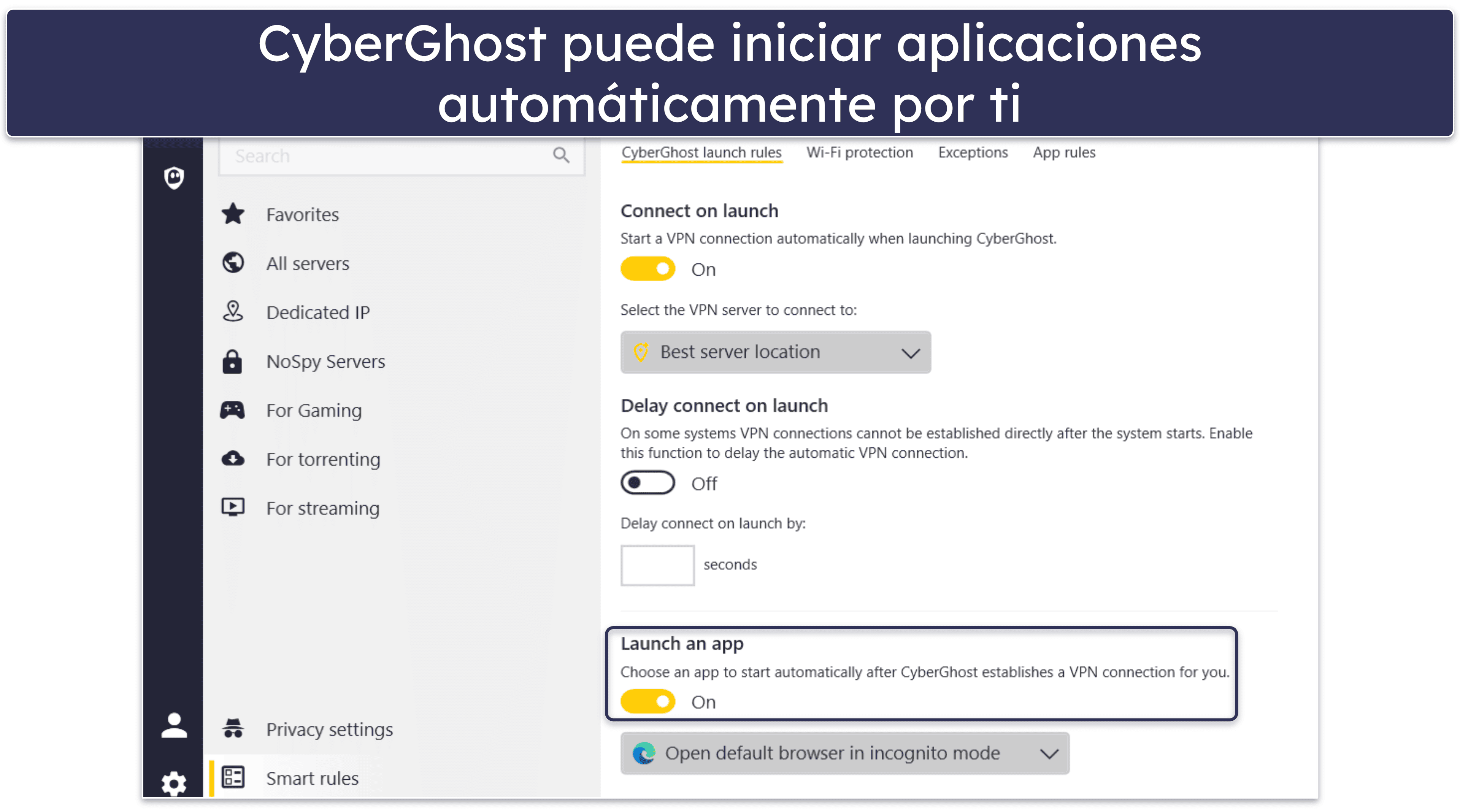 🥉3. CyberGhost VPN: automatiza tus conexiones para ver televisión china