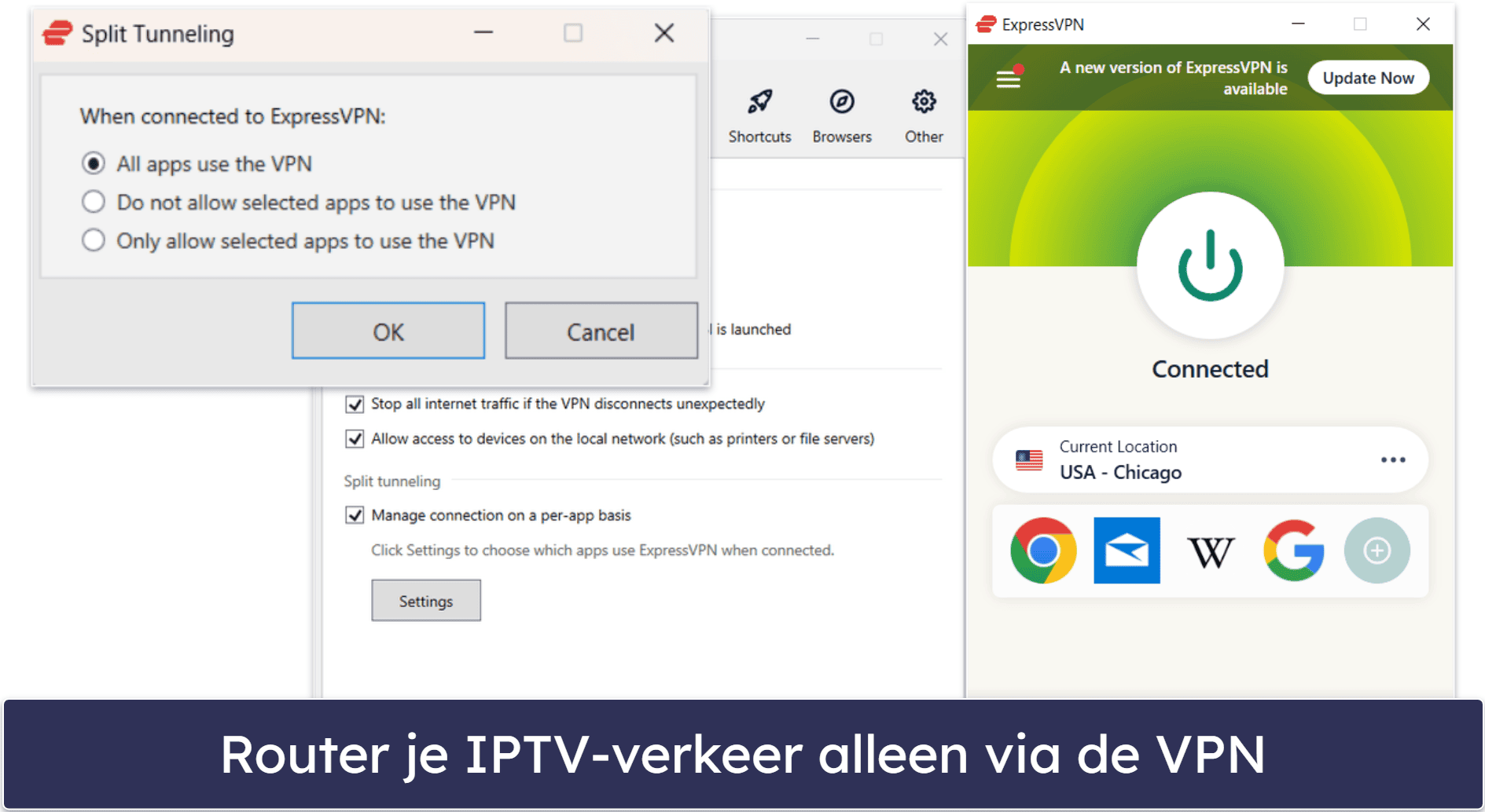 🥇1. ExpressVPN – Beste algemene IPTV VPN voor het streamen van content