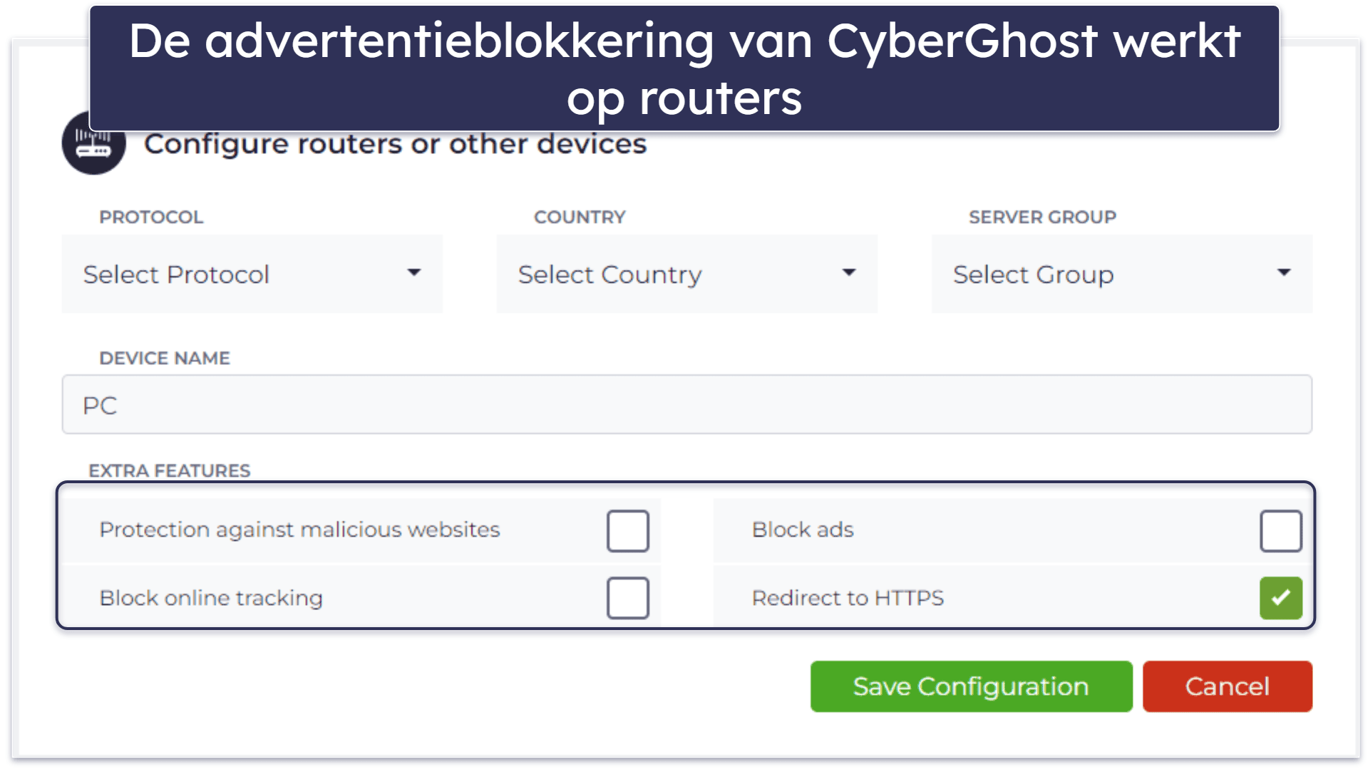 🥉3. CyberGhost VPN — Eenvoudig instelling + servers geoptimaliseerd voor streamen