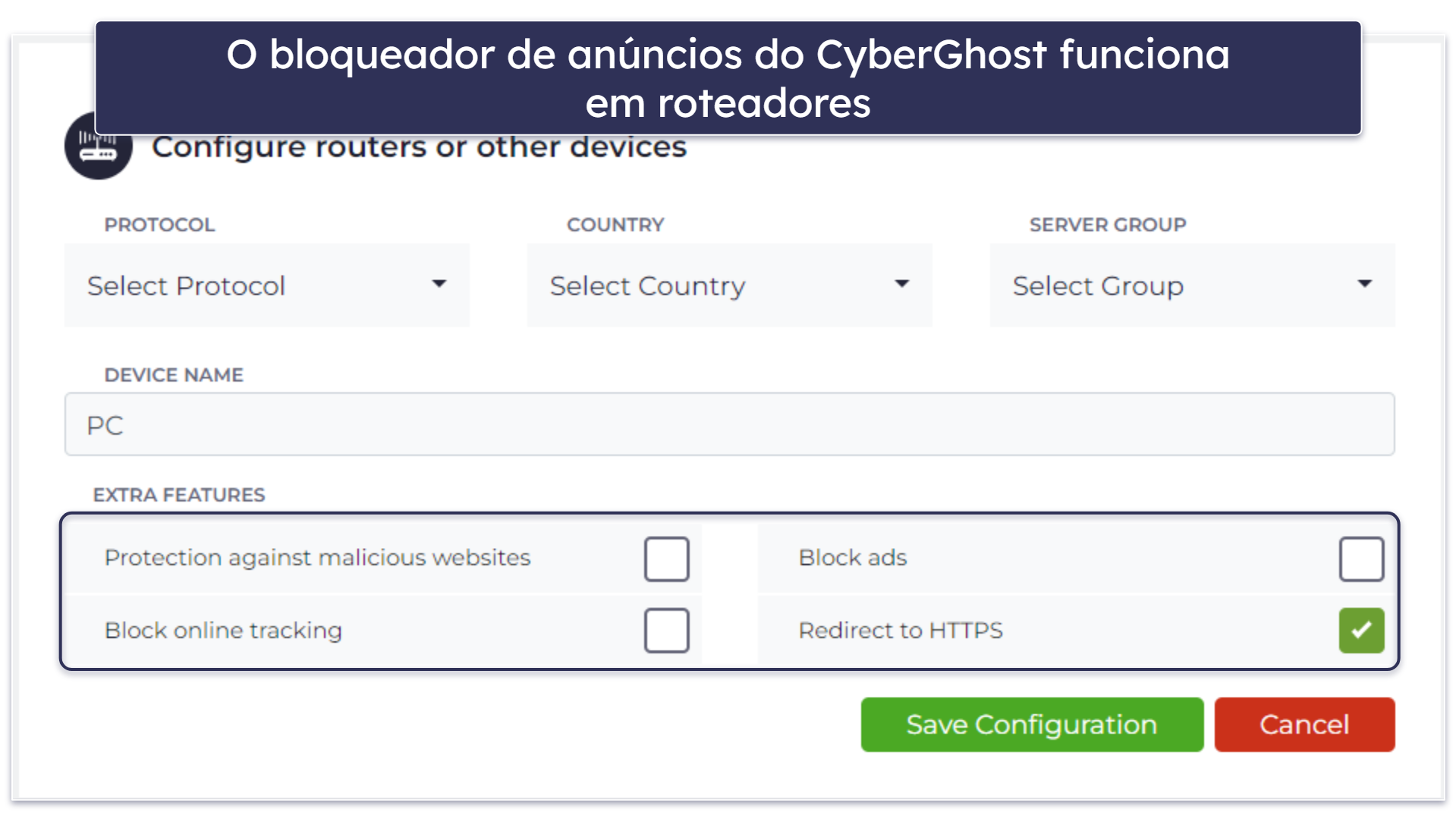 🥉3. CyberGhost VPN — configuração fácil + servidores otimizados para streaming