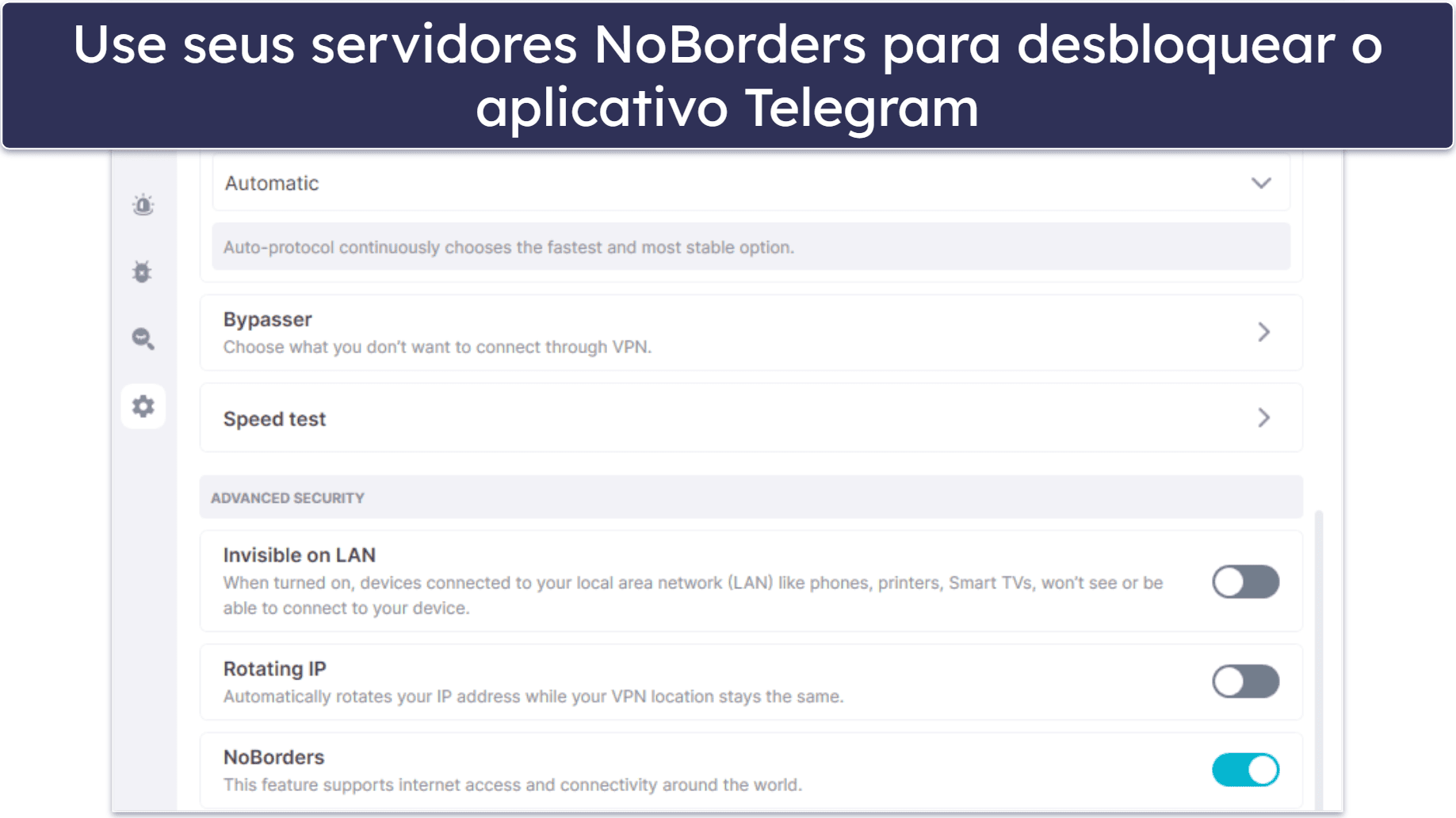 4. Surfshark — Ótima ferramenta de ofuscação para desbloquear o aplicativo Telegram em redes restritivas