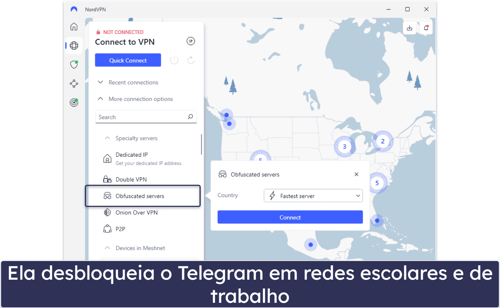 3. NordVPN — Tem um scanner de malware para compartilhar arquivos na área de trabalho