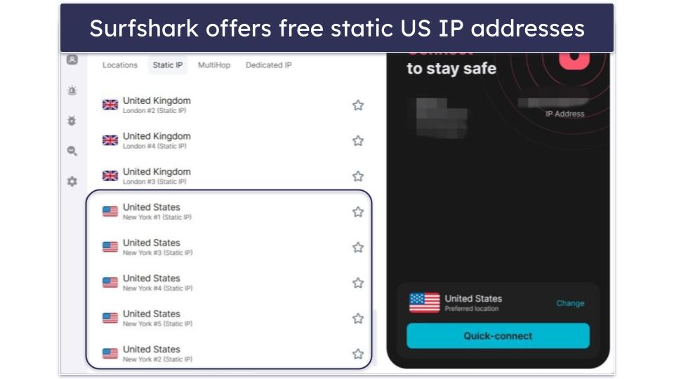 5. Surfshark — Good for Protecting Your Identity on US Online Services