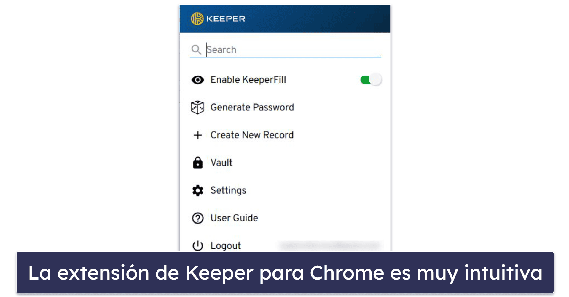 5. Keeper: funciones de seguridad avanzadas (pero extensión básica para Chrome)