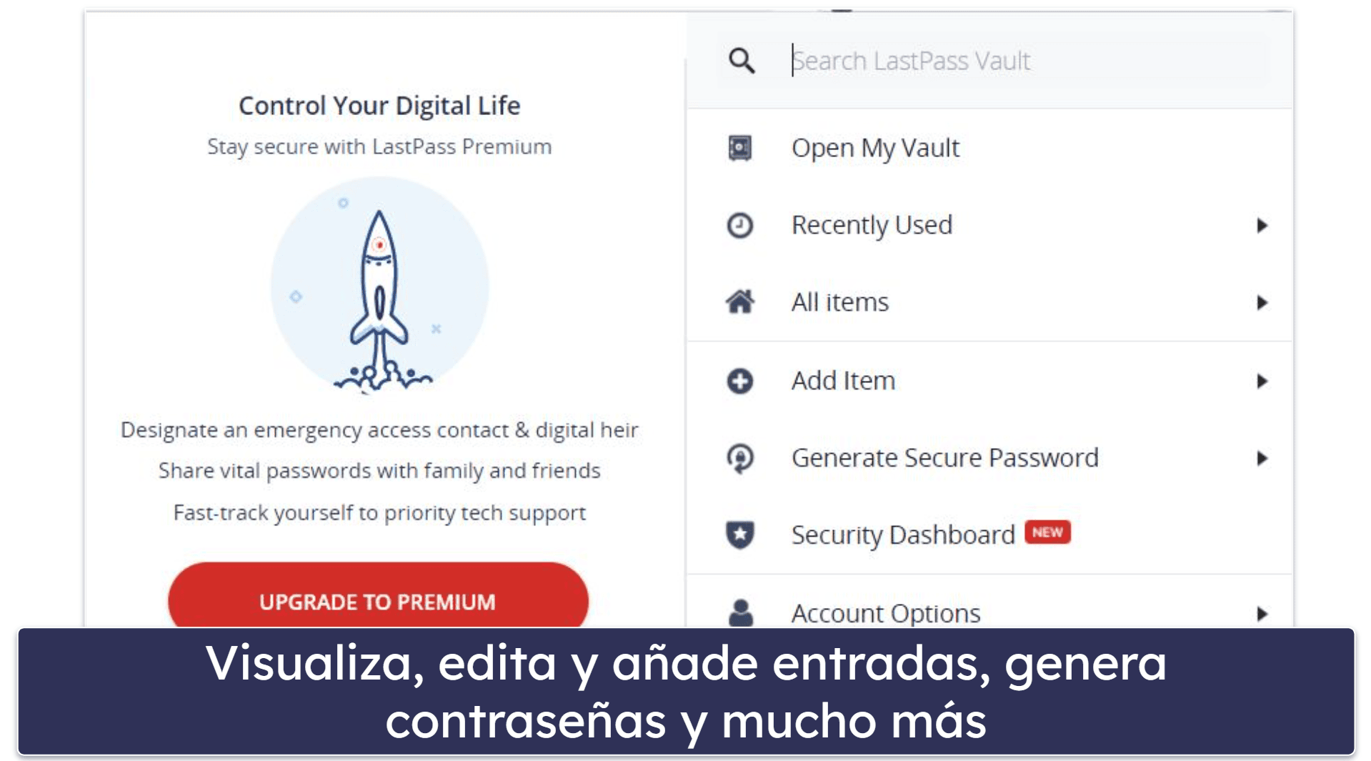 6. LastPass: las mejores características en el plan gratuito