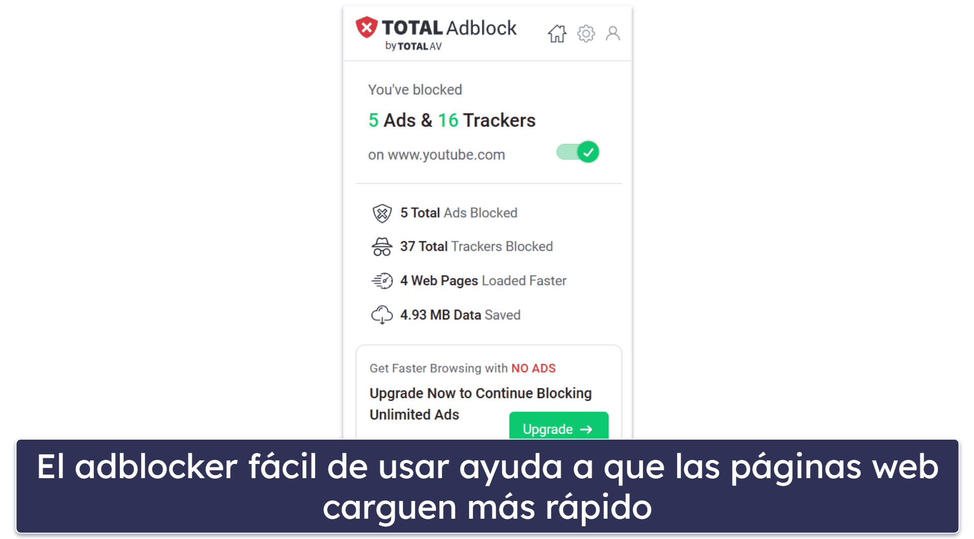 7. Total Password: adblocker gratuito incluido