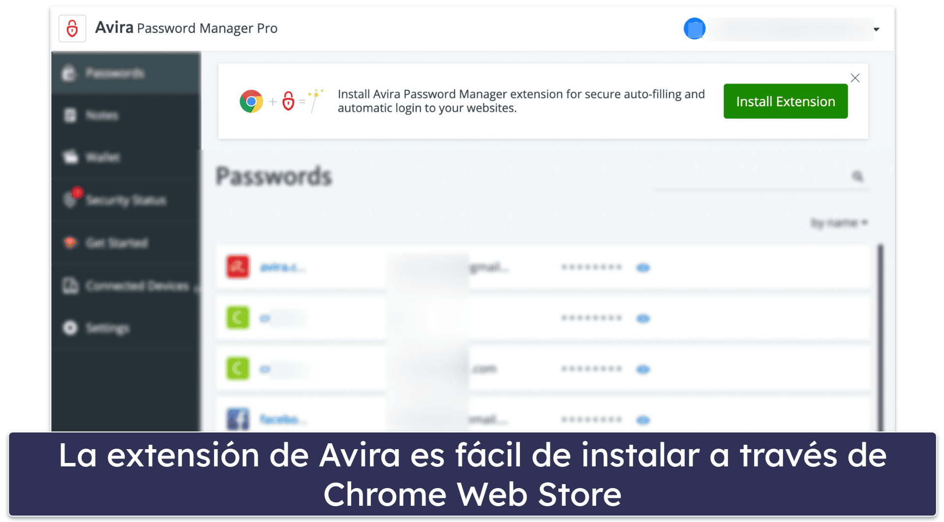 8. Avira Password Manager: interfaz optimizada con características intuitivas