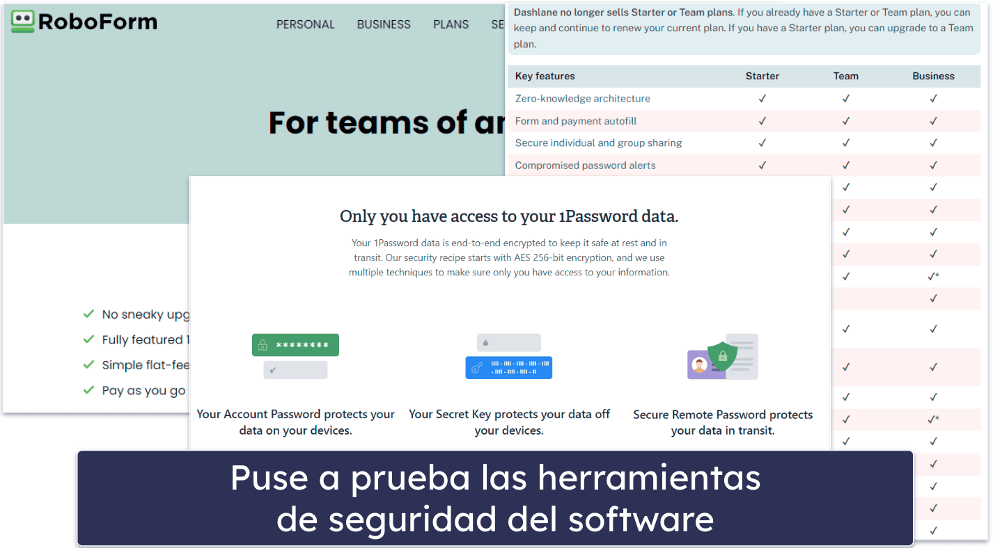 Metodología de las pruebas: criterios de comparación y clasificación