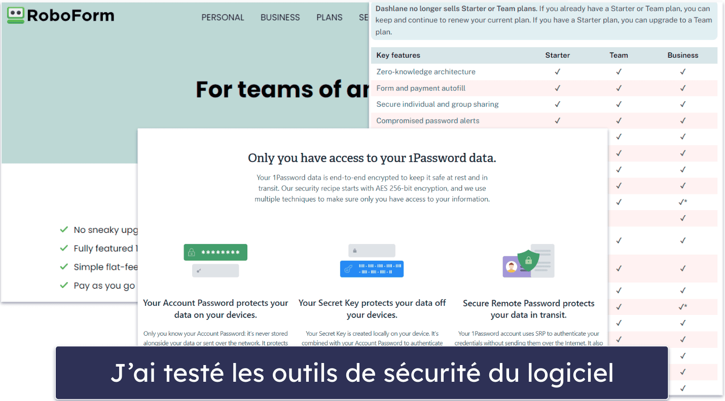 Méthodologie de test : critères de comparaison et de classement