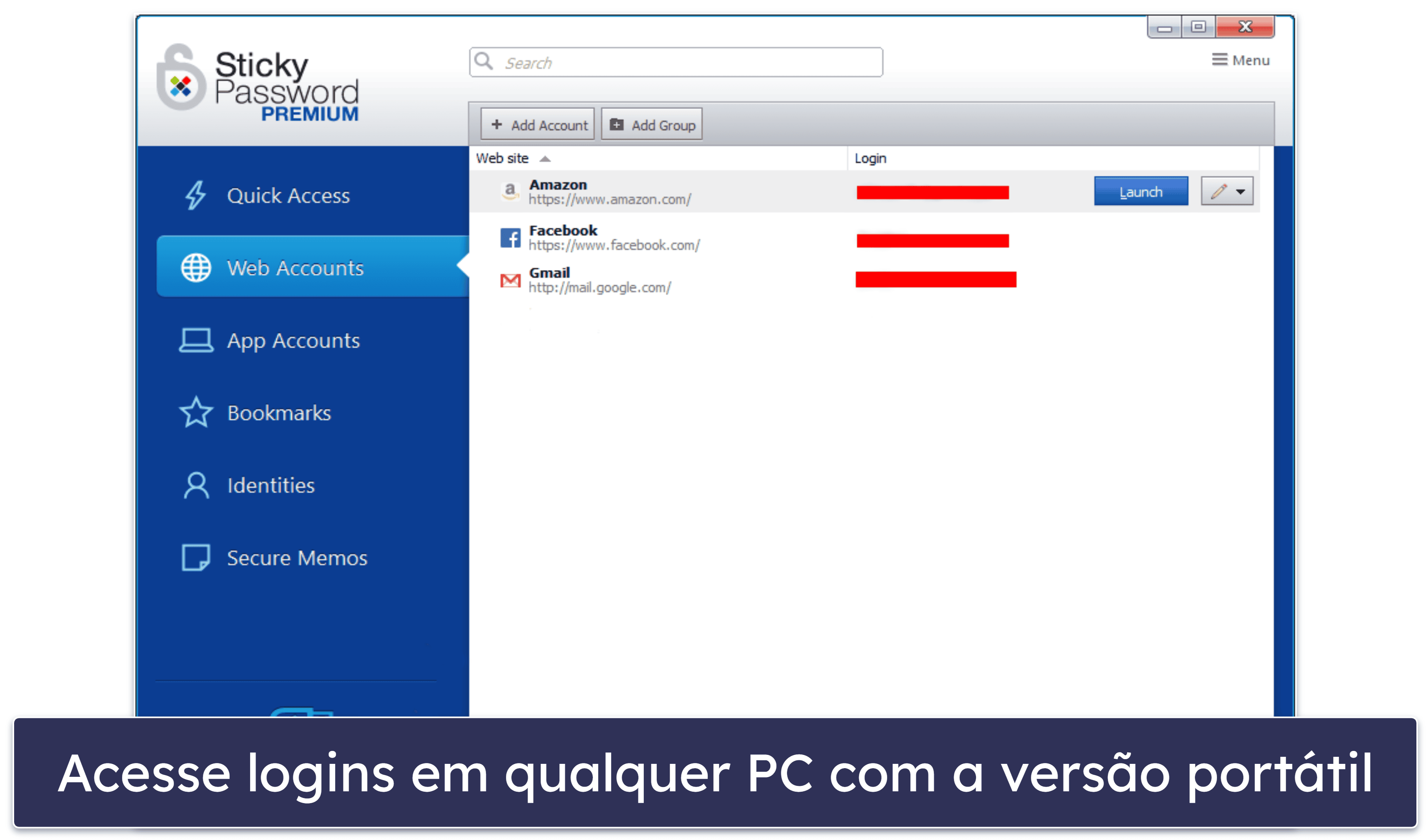 8. Sticky Password — Bom plano premium com opção portátil