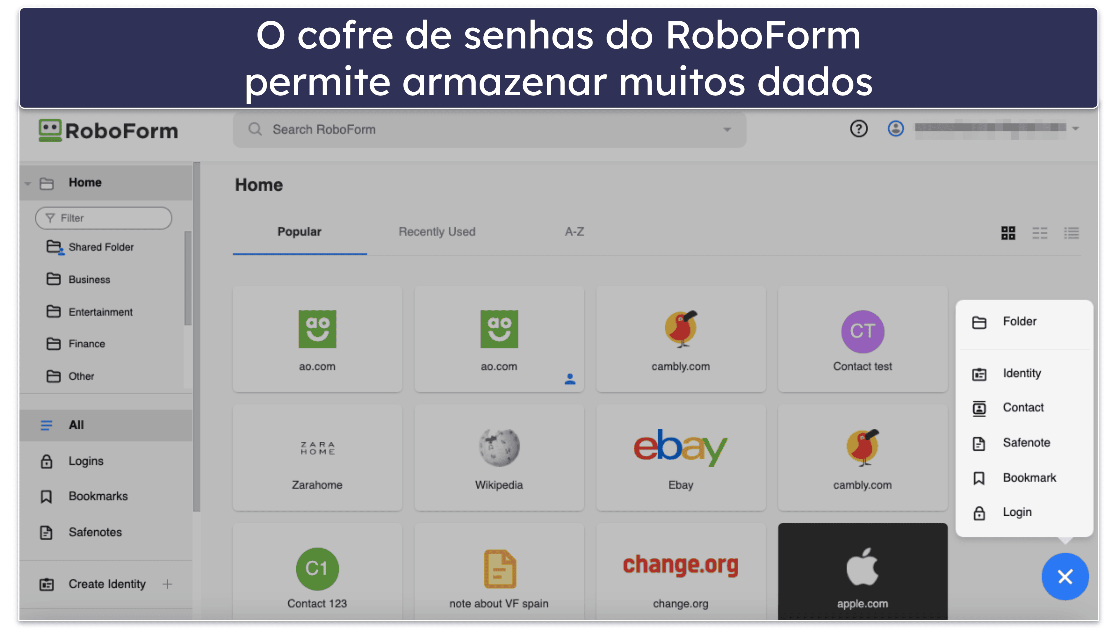 🥉3. RoboForm — O melhor para preenchimento avançado de formulários