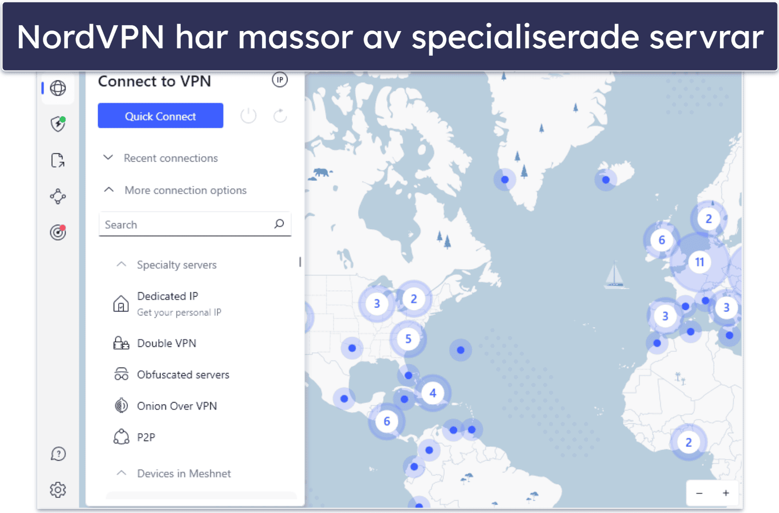 5. NordVPN — 7 dagars provversion på Android med fantastiska extrafunktioner