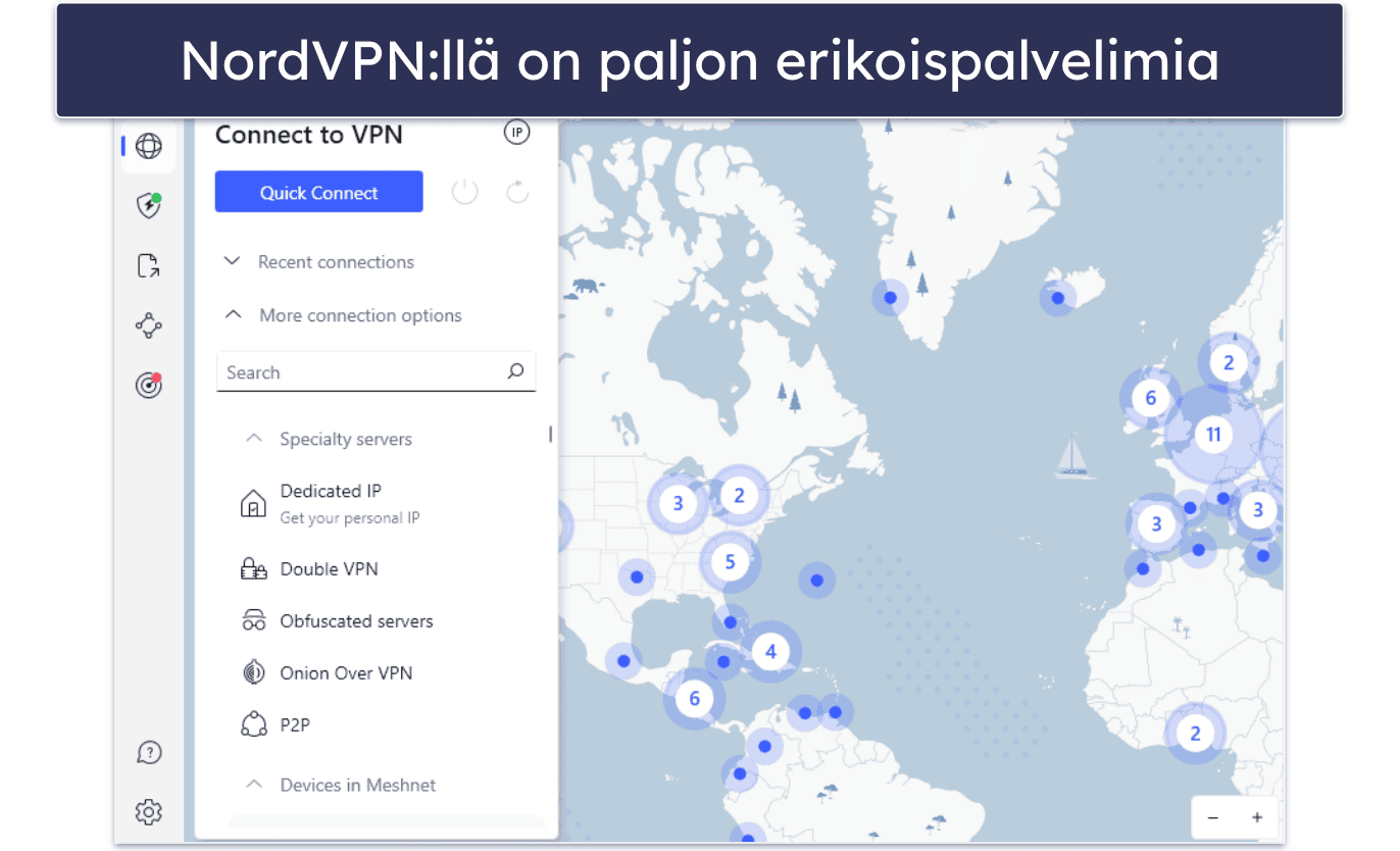 5. NordVPN – 7 päivän kokeilujakso Androidilla erinomaisilla lisäominaisuuksilla