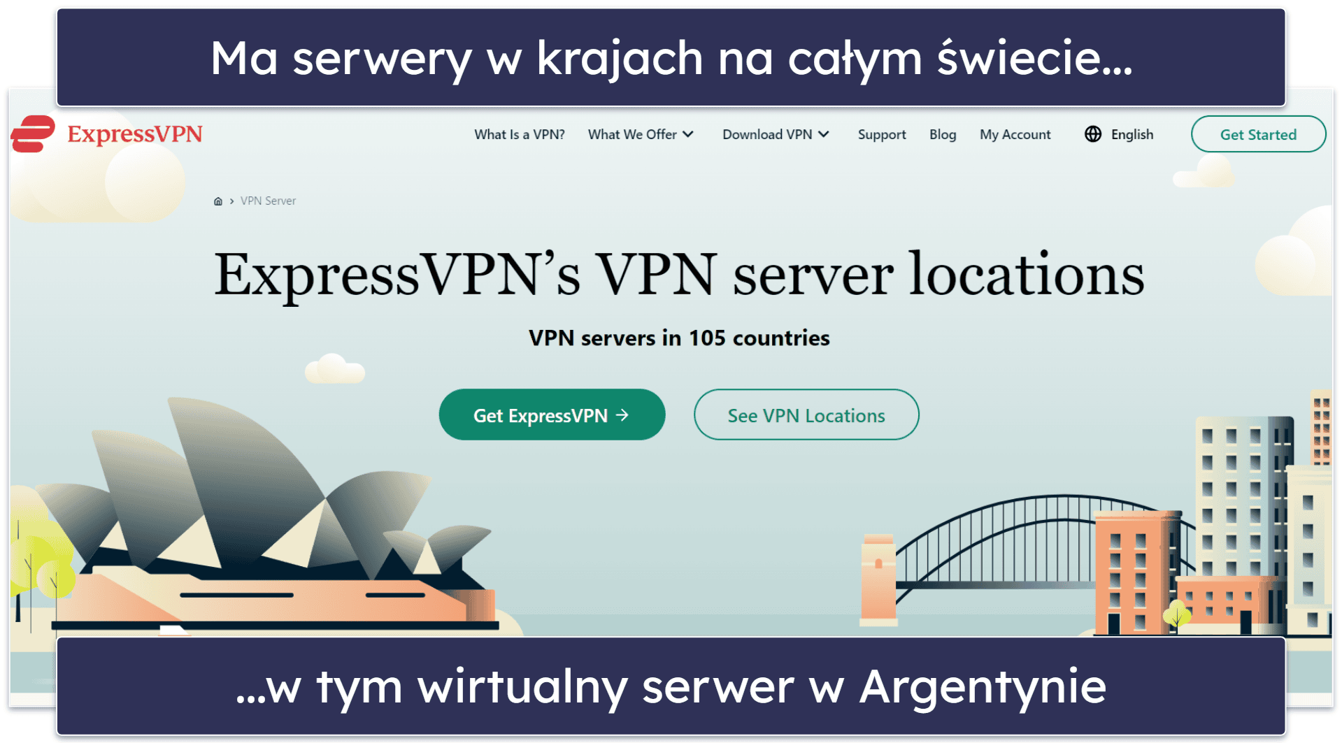 1. ExpressVPN — w ogólnym rozrachunku najlepszy VPN dla Argentyny