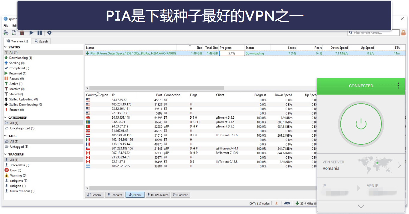 🥈2. Private Internet Access——非常适合在阿根廷下载种子