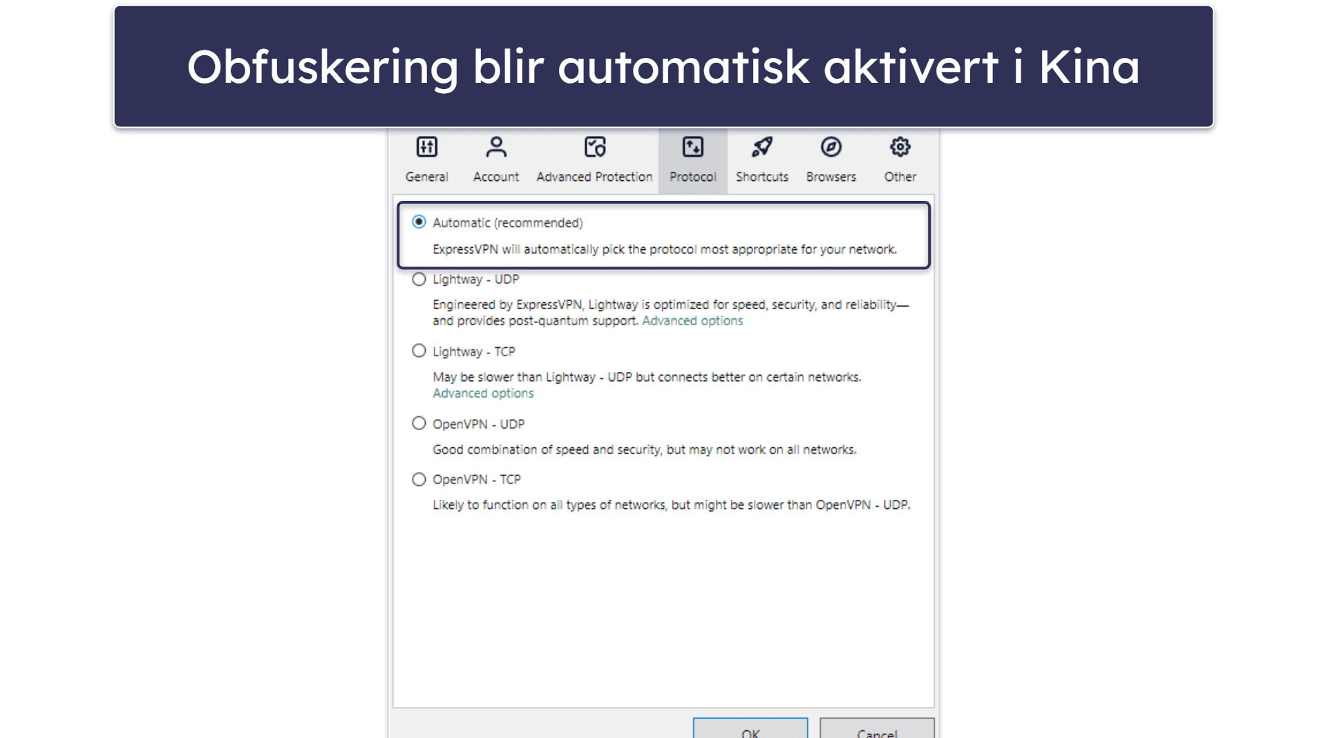 🥇 1. ExpressVPN – best hastighet, sikkerhet og pålitelighet for bruk i Kina