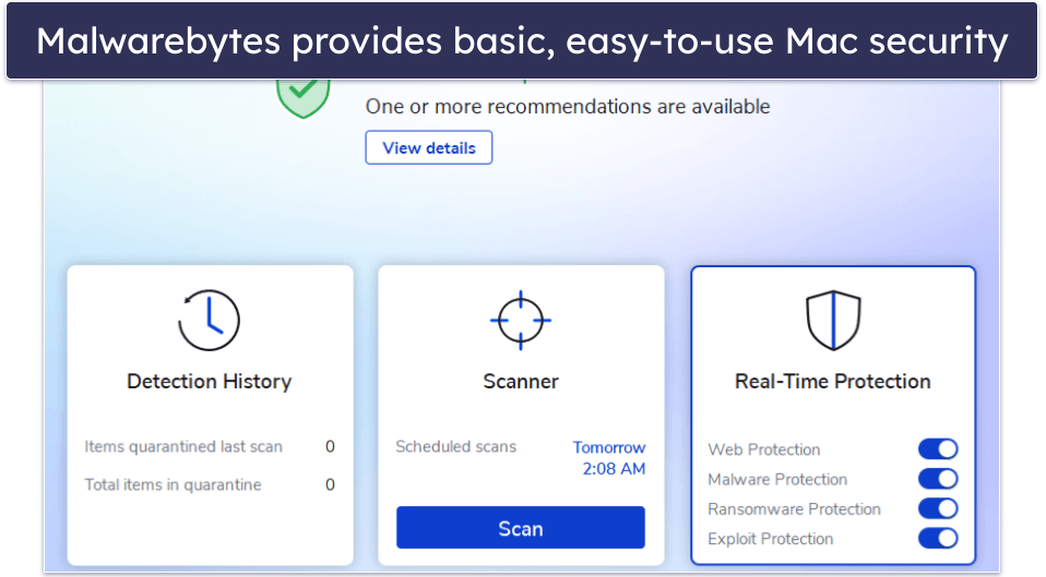 10. Malwarebytes — Minimalistic Antivirus for Mac Users