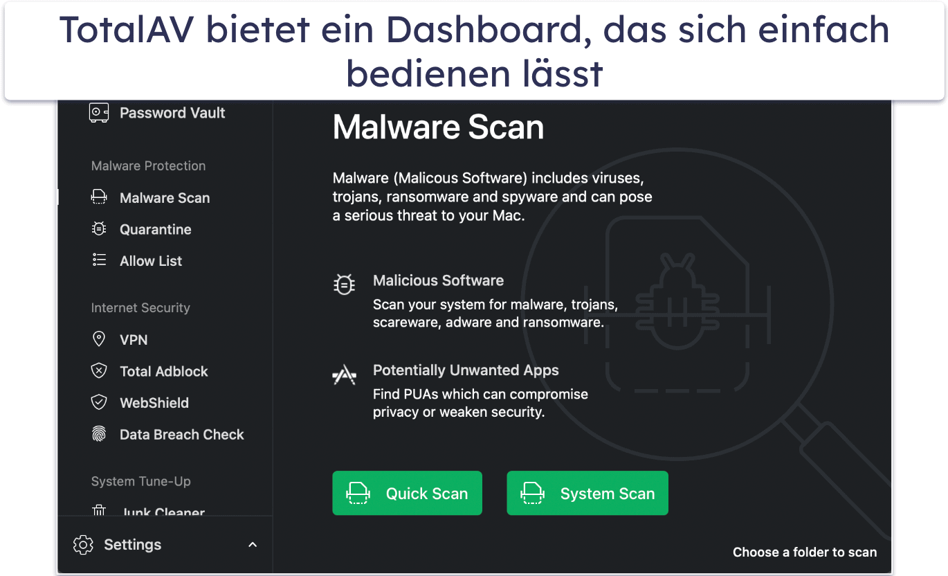 🥈2. TotalAV – am besten für Mac-Optimierung