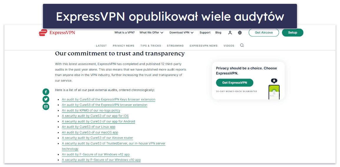 🥇1. ExpressVPN — ogółem najlepszy VPN na USA