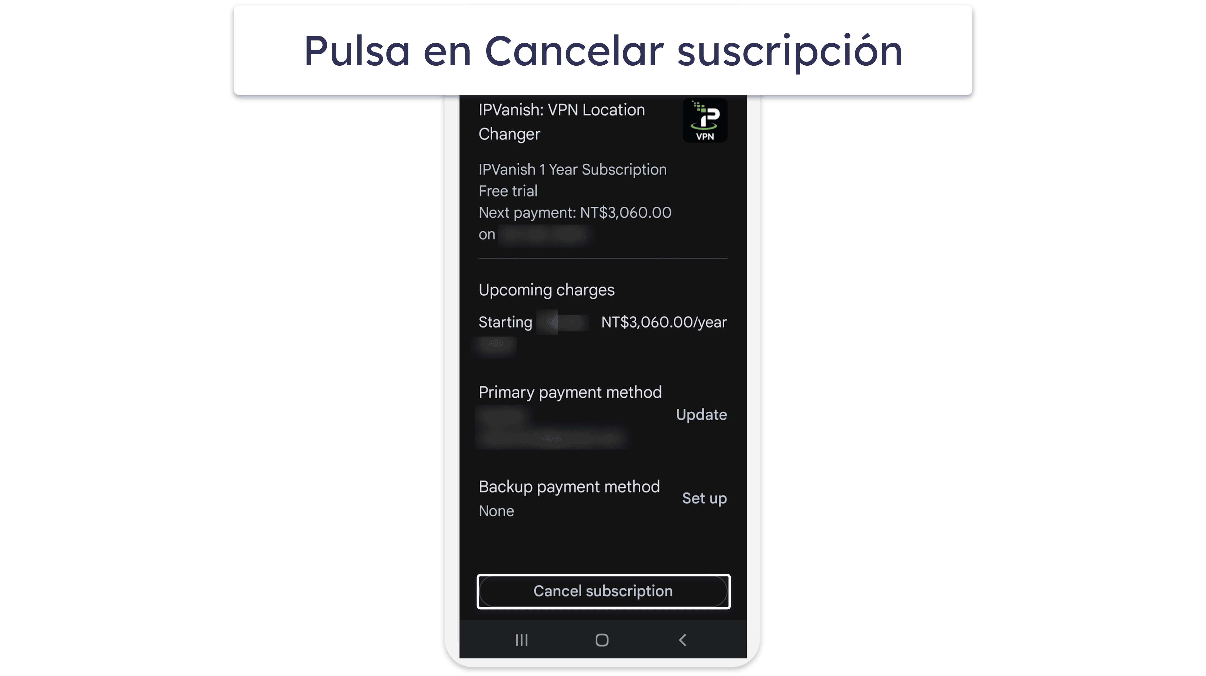 Cómo conseguir la prueba gratuita de 7 días IPVanish (solo para dispositivos móviles)