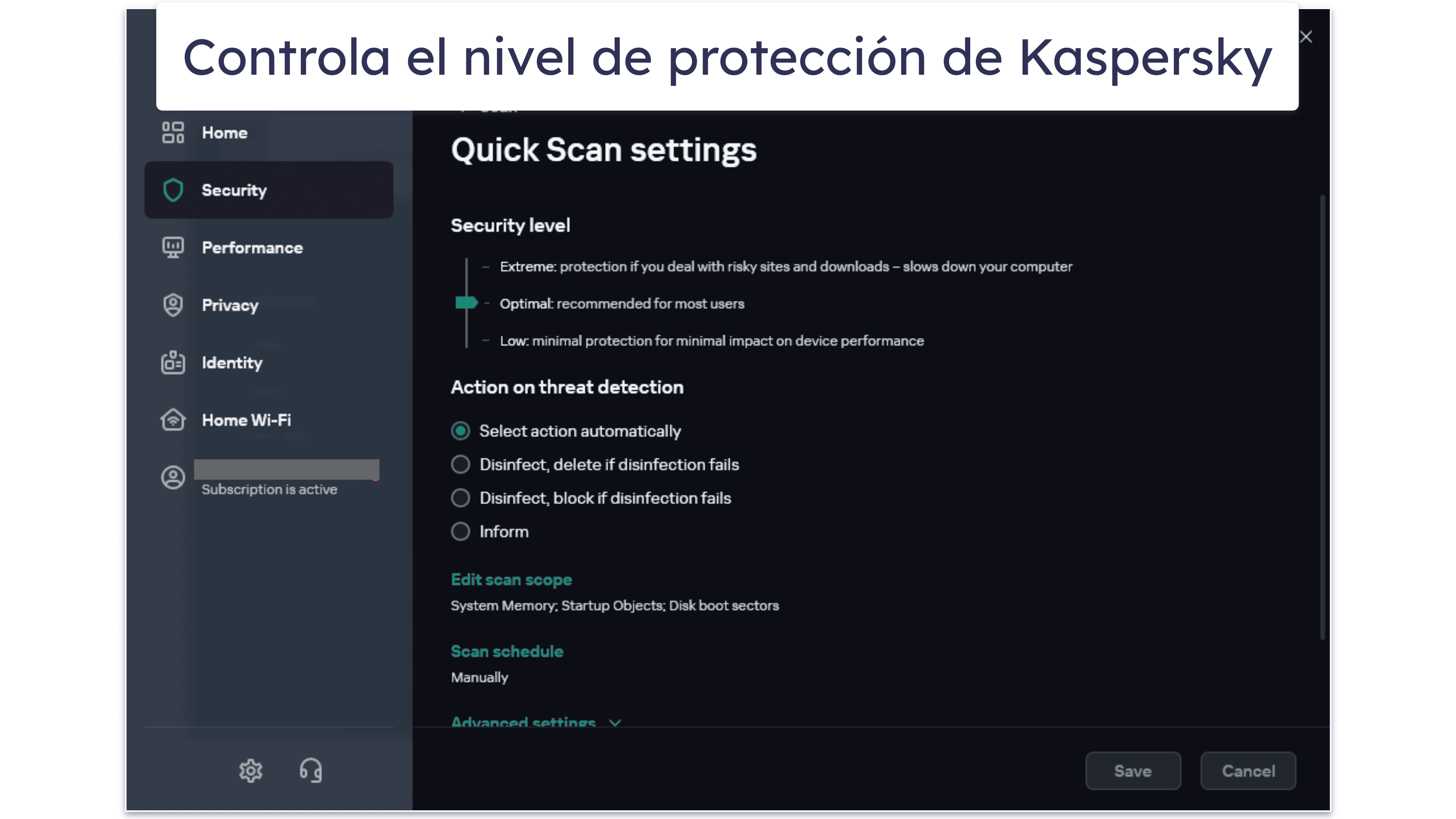 Facilidad de uso e instalación de Kaspersky: interfaz fácil de usar y numerosas opciones de personalización