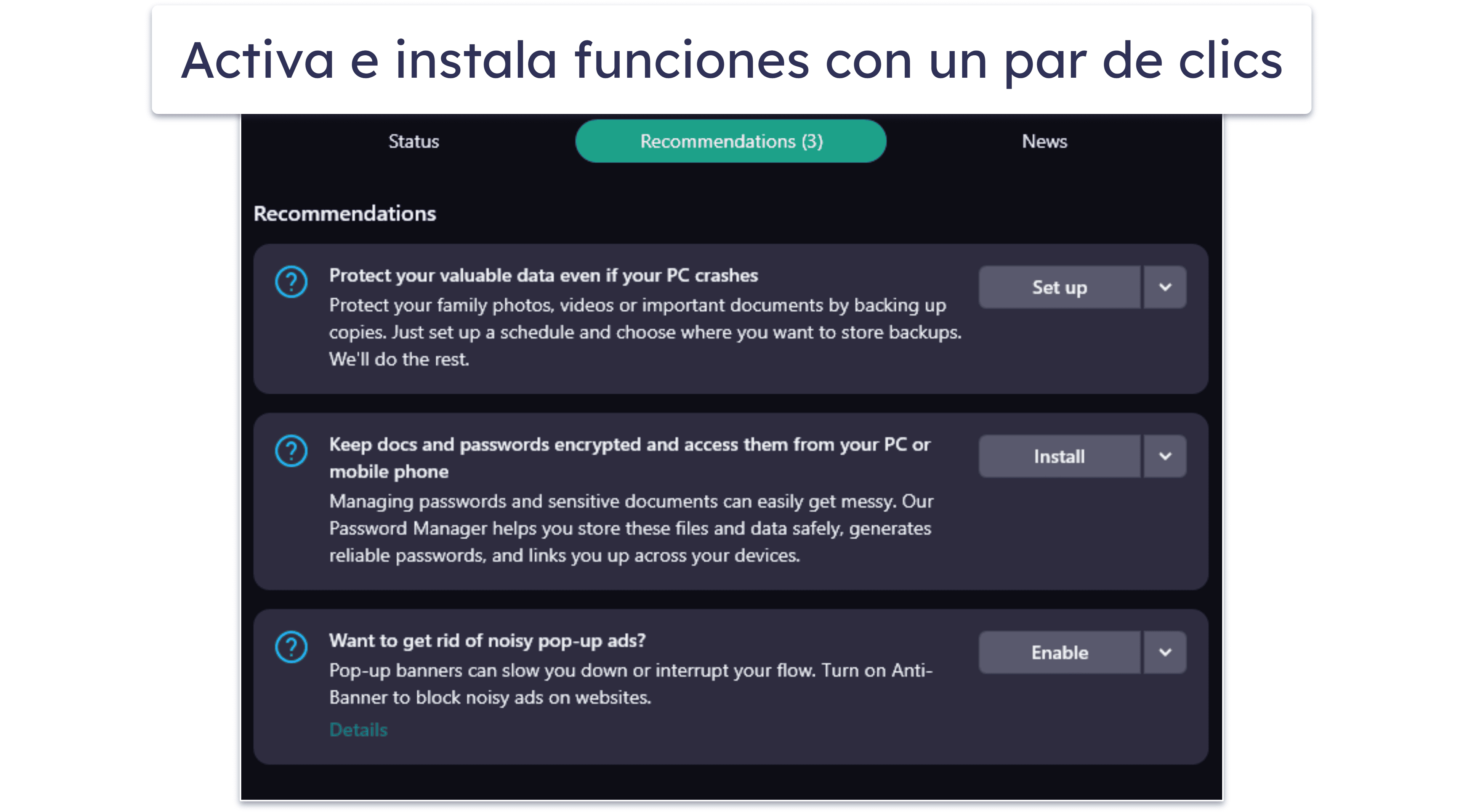 Facilidad de uso e instalación de Kaspersky: interfaz fácil de usar y numerosas opciones de personalización