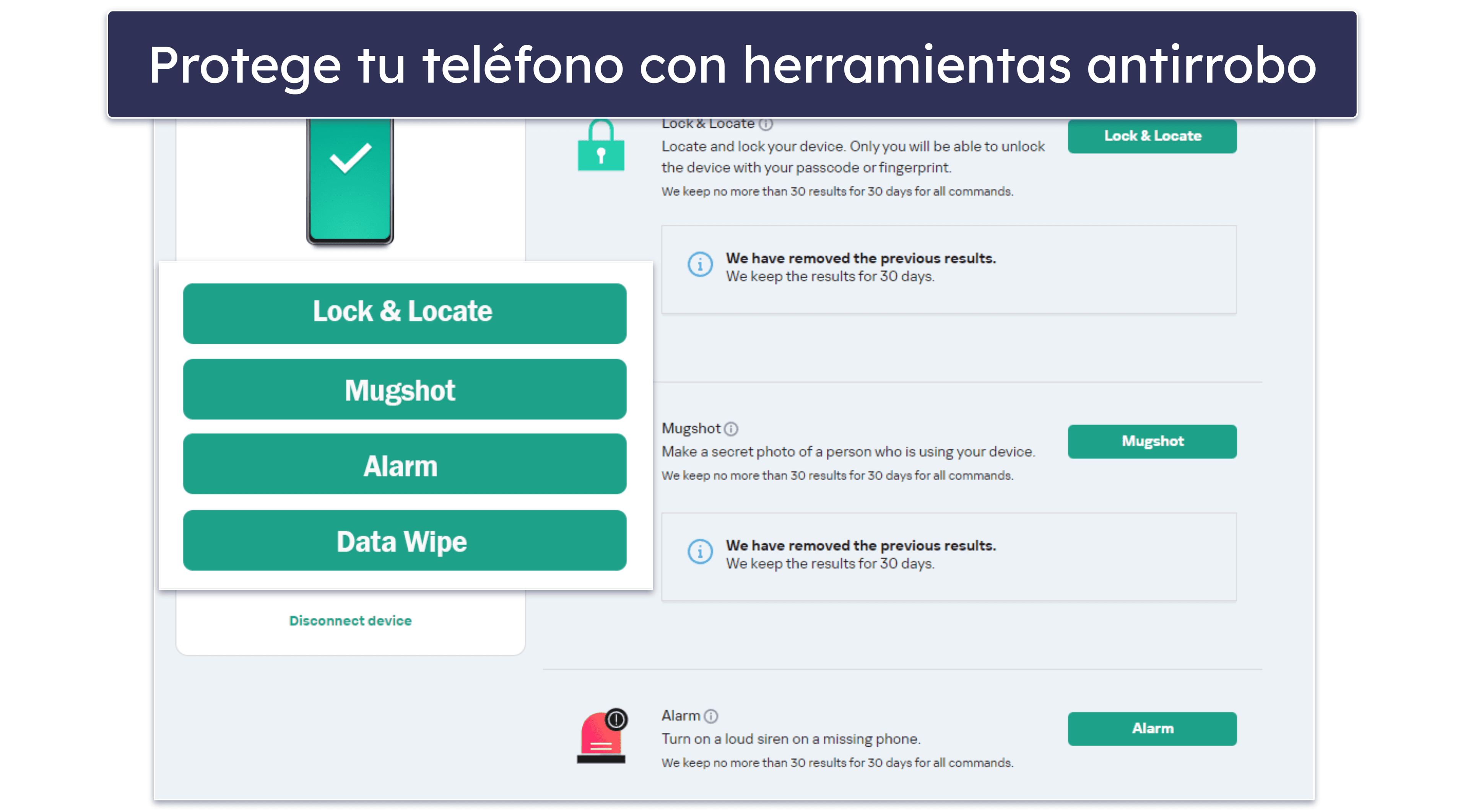 Kaspersky Mobile App: aplicación para Android bastante completa (aunque la aplicación para iOS podría mejorarse)