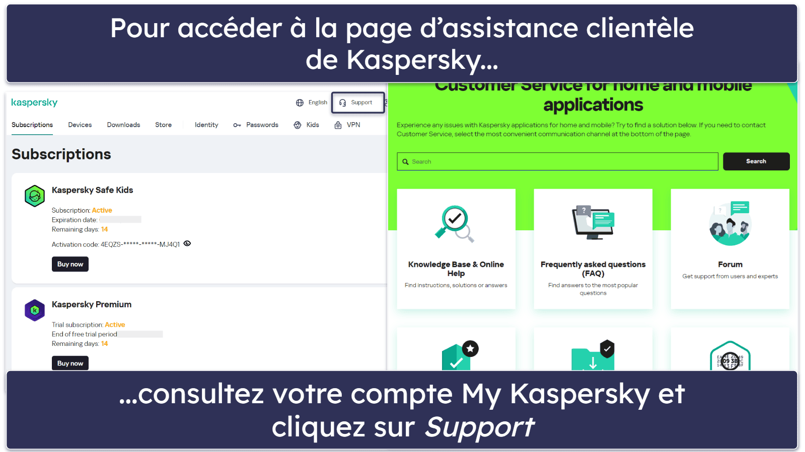 Assistance client Kaspersky — Solutions rapides par Live Chat (2 minutes d’attente !)